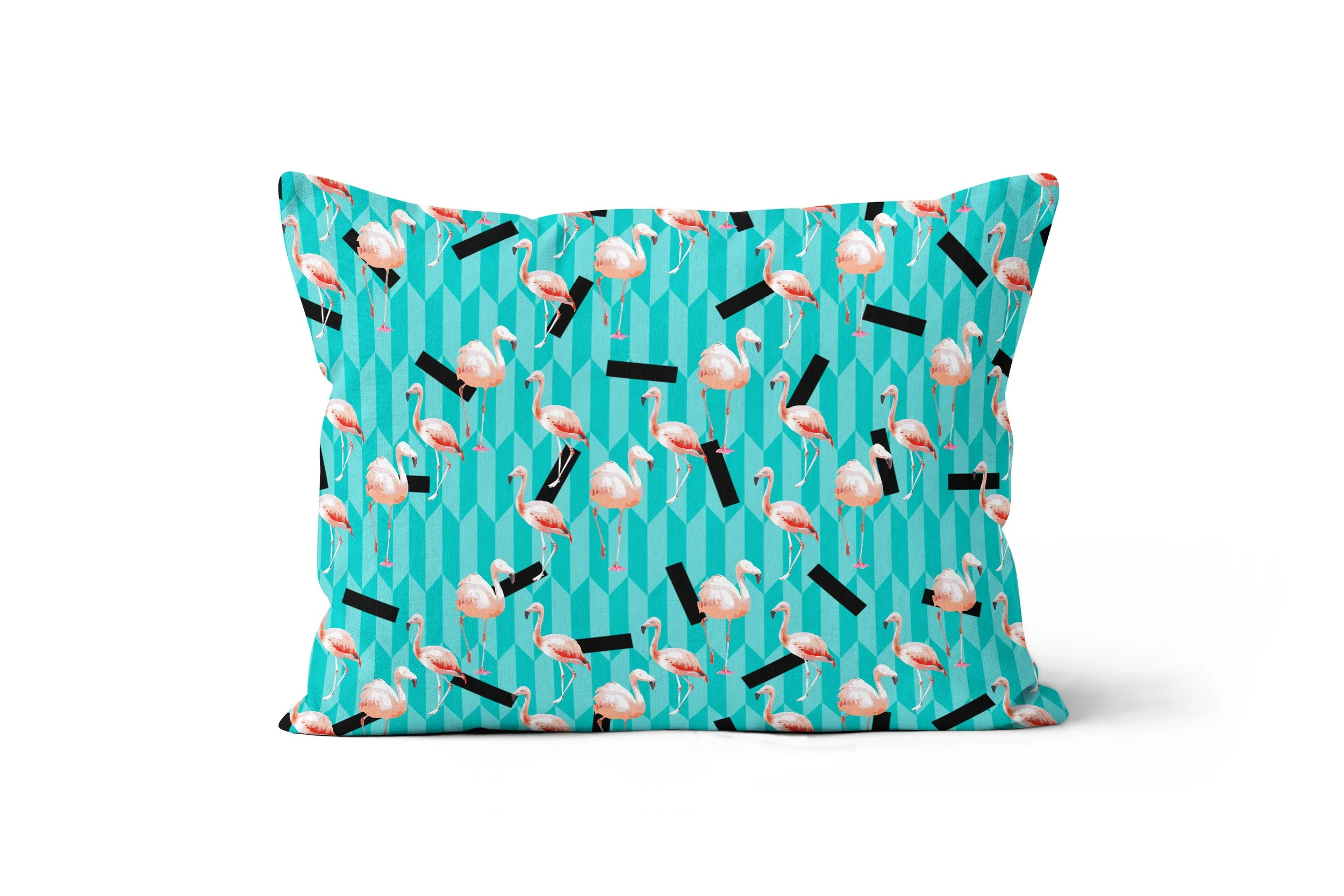 Taffy Flamingos - Throw Pillow Cover