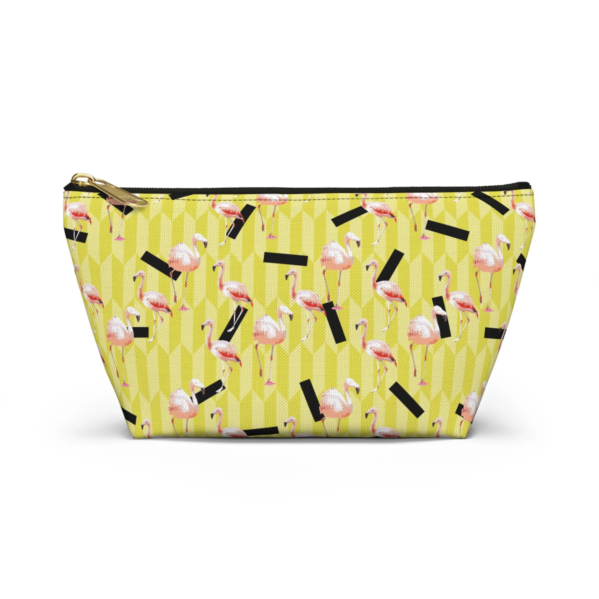 Lemon Flamingos - T-Bottom Accessory Pouch (Small) Front.png