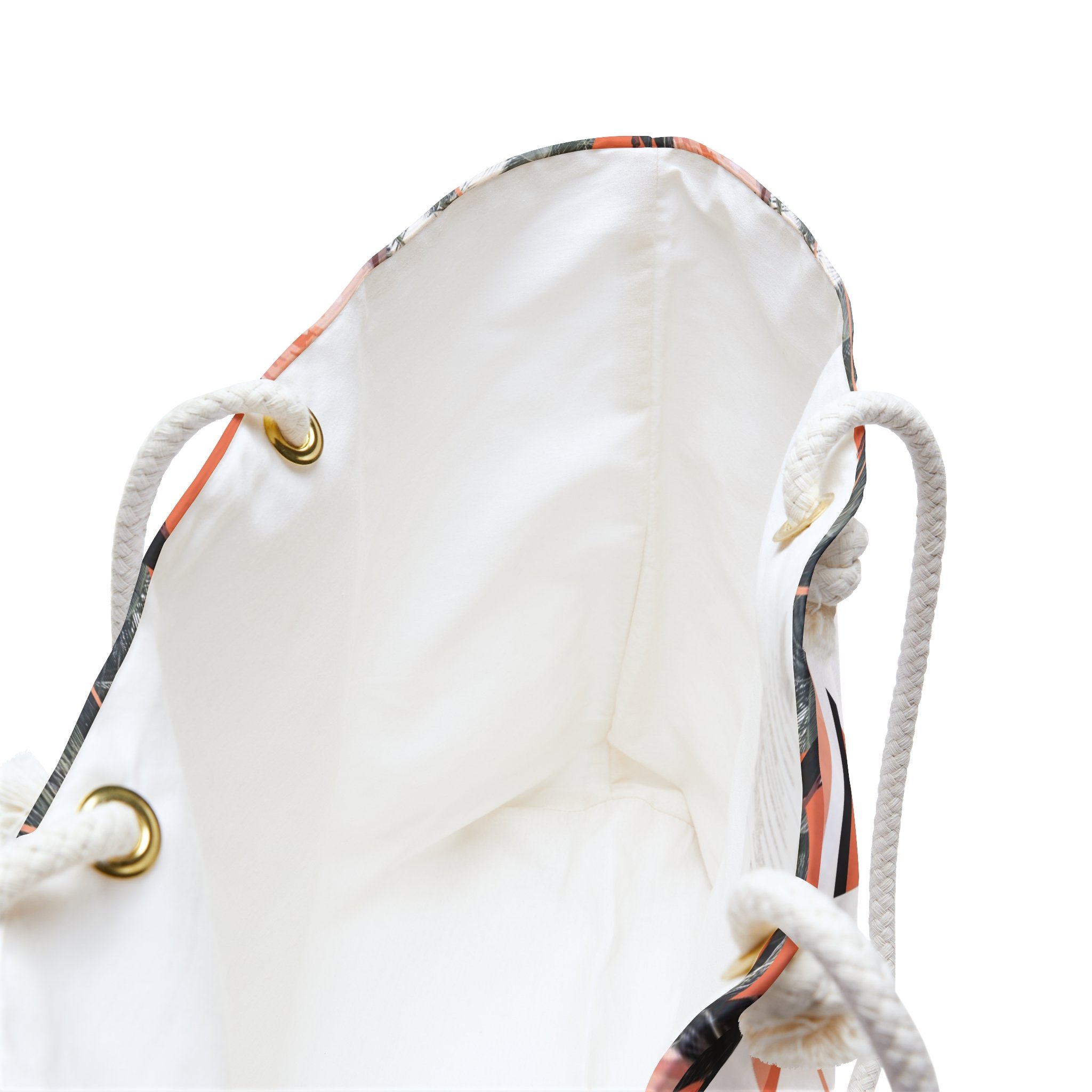 Black Beach Flamingos - Weekender Rope Handle Bag Inside.png