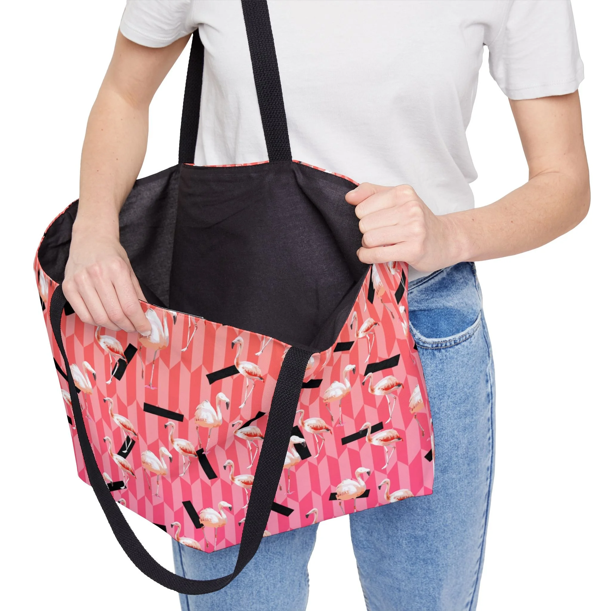 Candy Flamingos - Weekender Bag Front Context 3.png