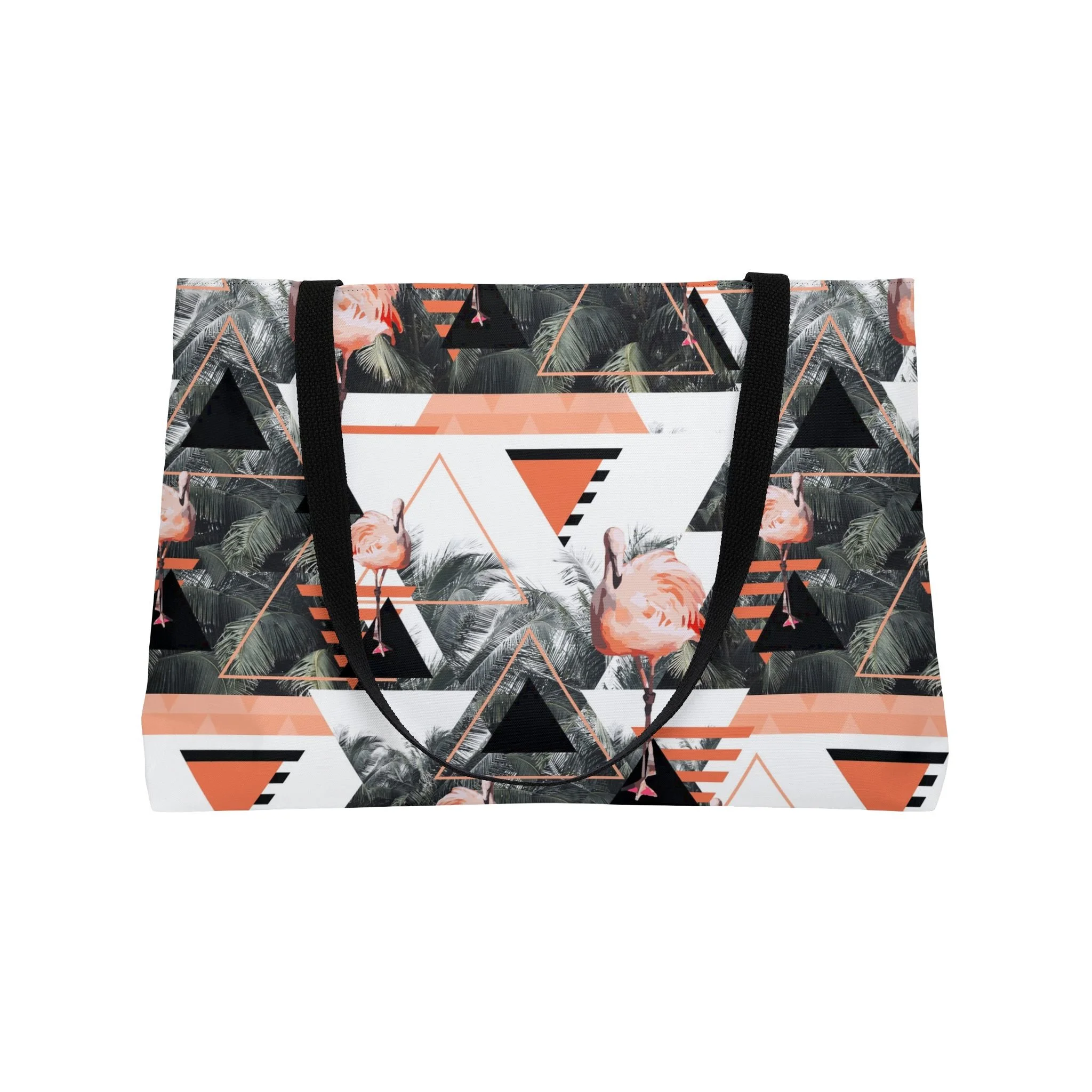 Black Beach Flamingos - Weekender Bag Front Open.png