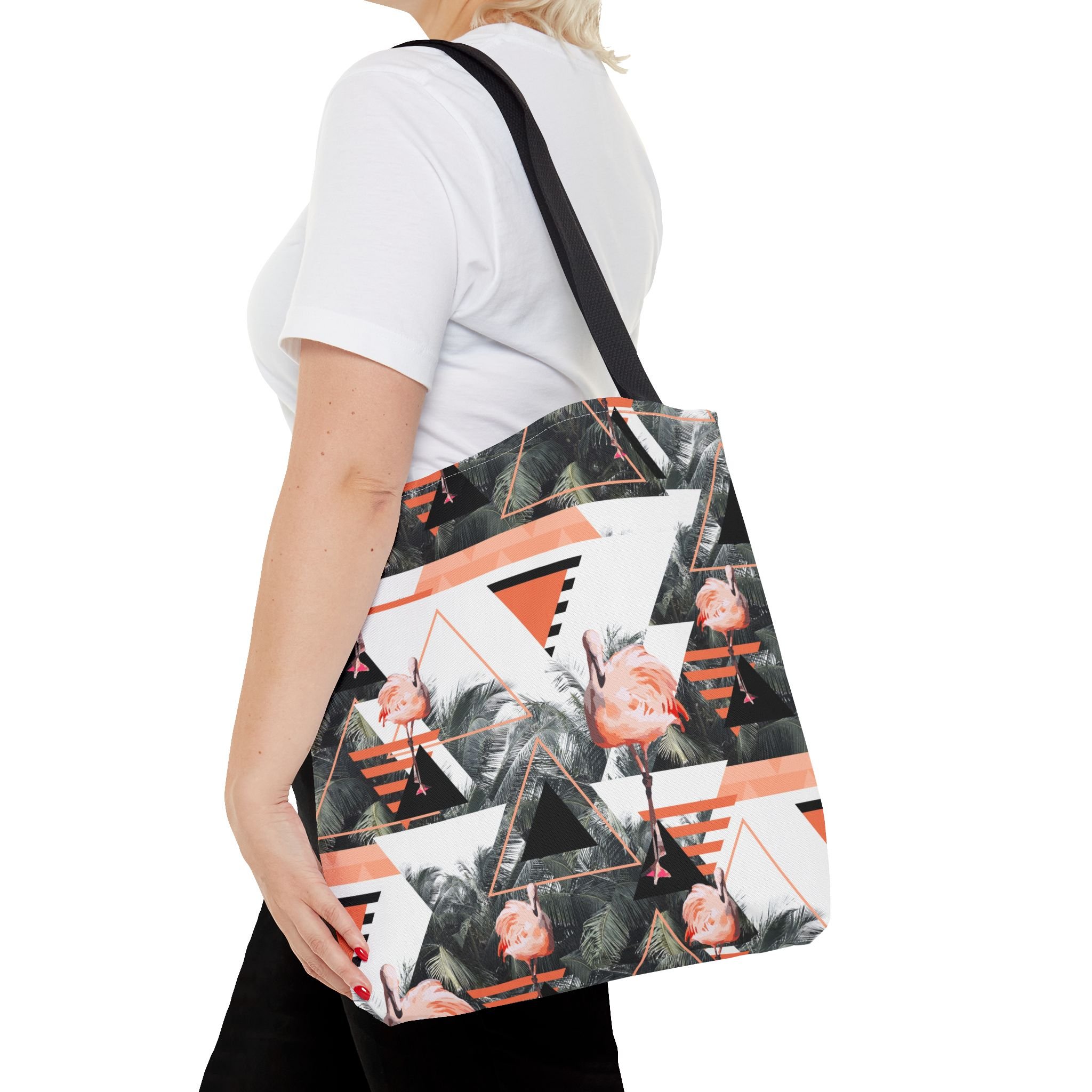 Black Beach Flamingos - Tote Bag 16x16 Peson 2.png