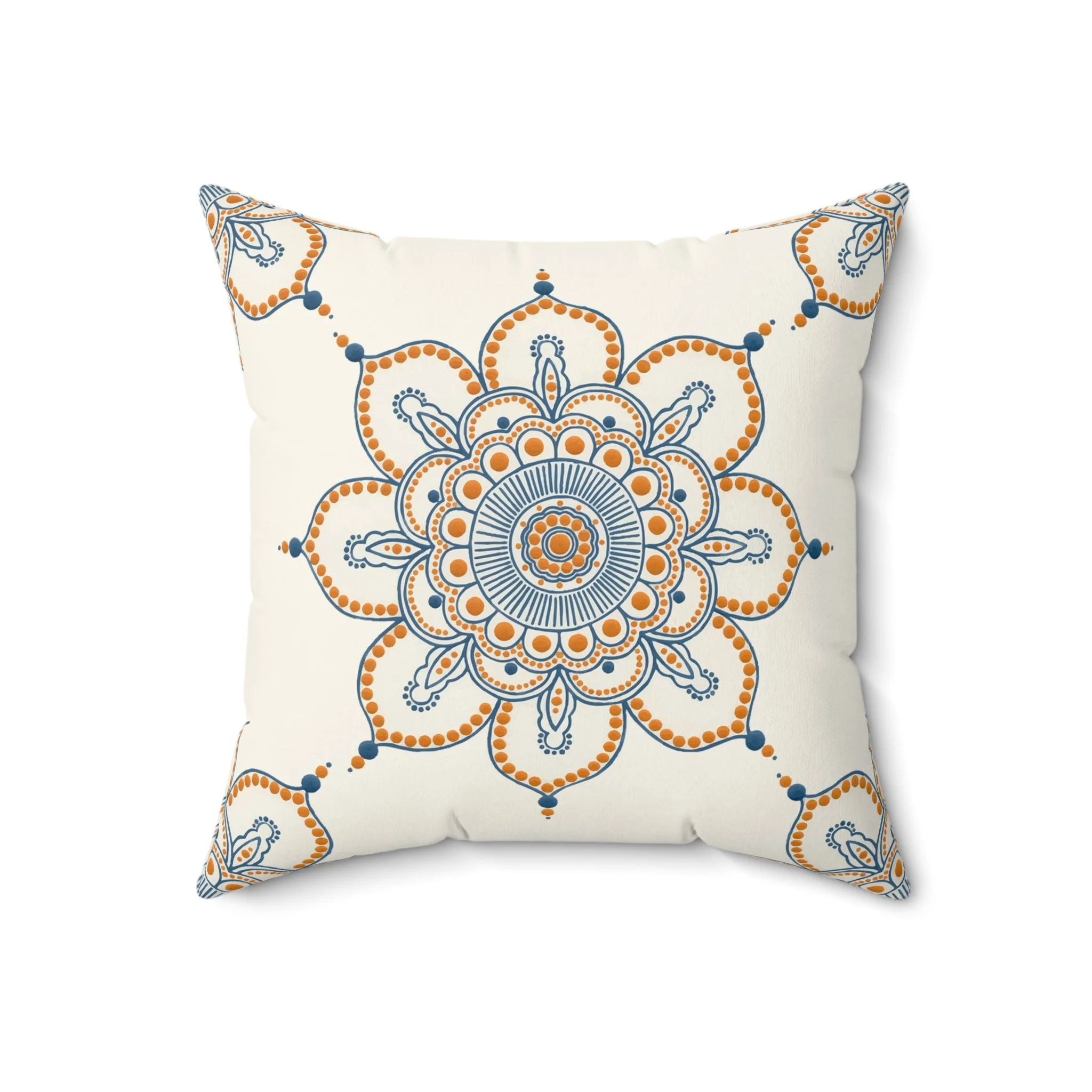 Orange Mandala by Erin Witters - Throw Pillow Front.png