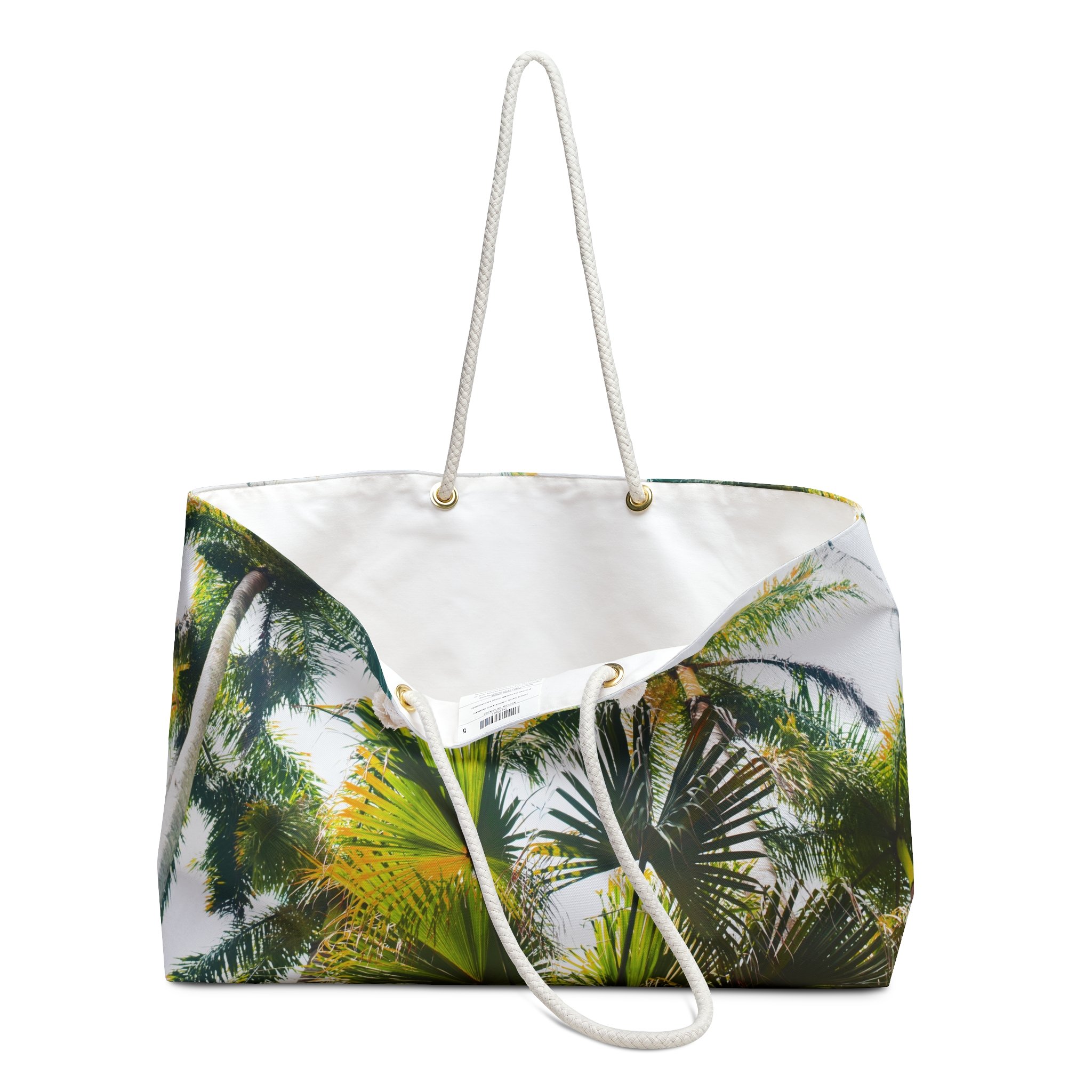 Sarasota Palms - Weekender Rope Handle Bag Open.png