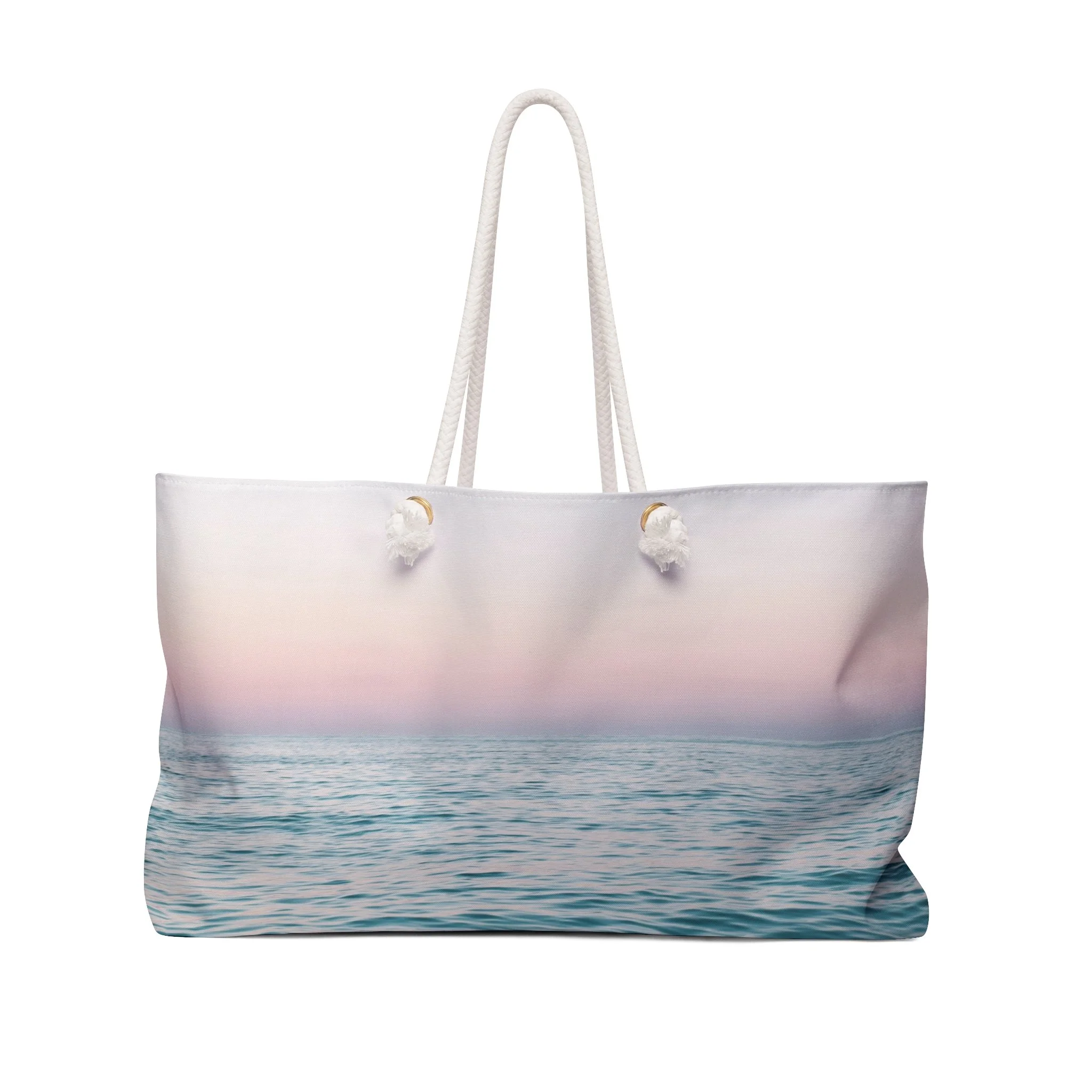 Pastel Sea - Weekender Rope Handle Bag Front.png