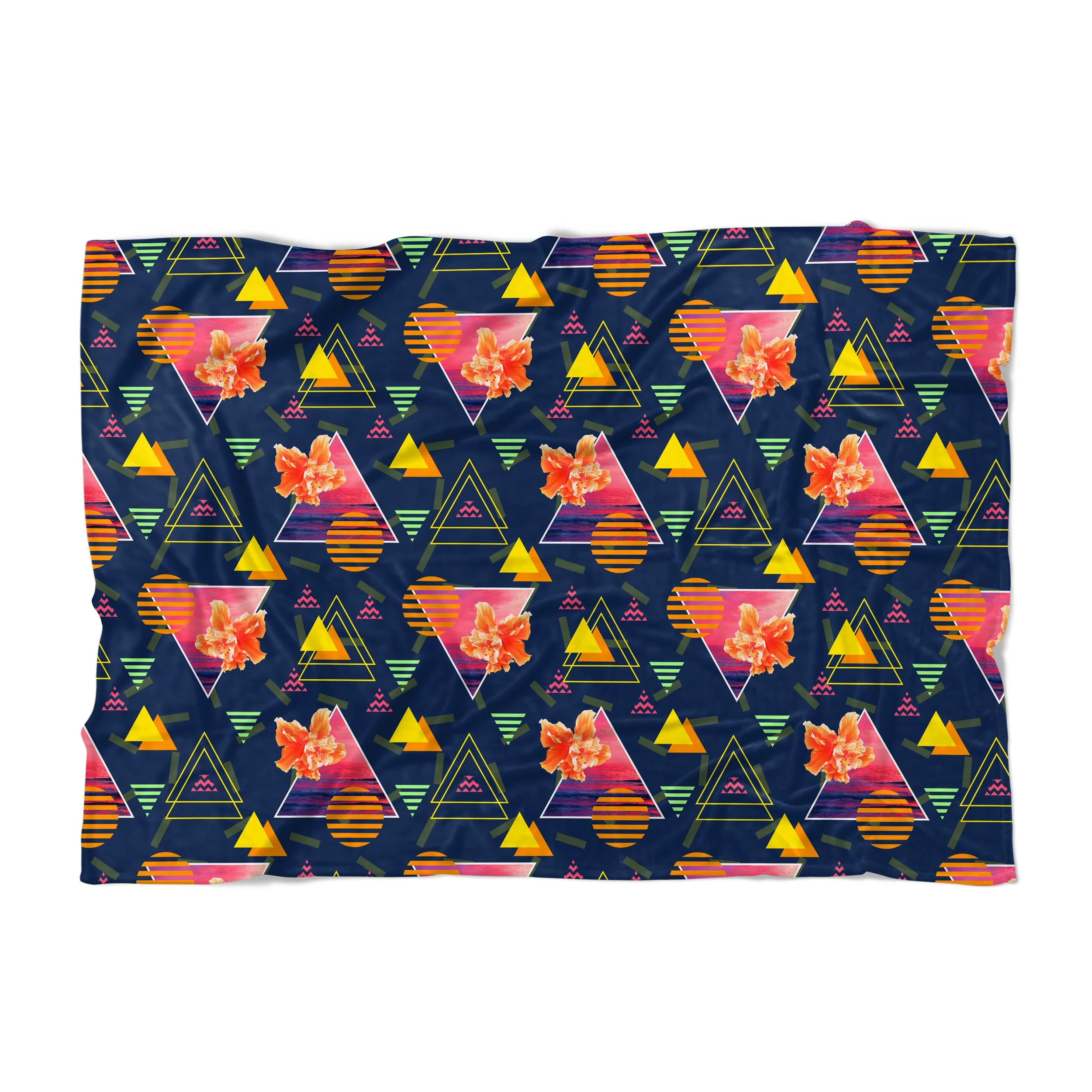Hibiscus Sunrise - Fleece Blanket.jpg