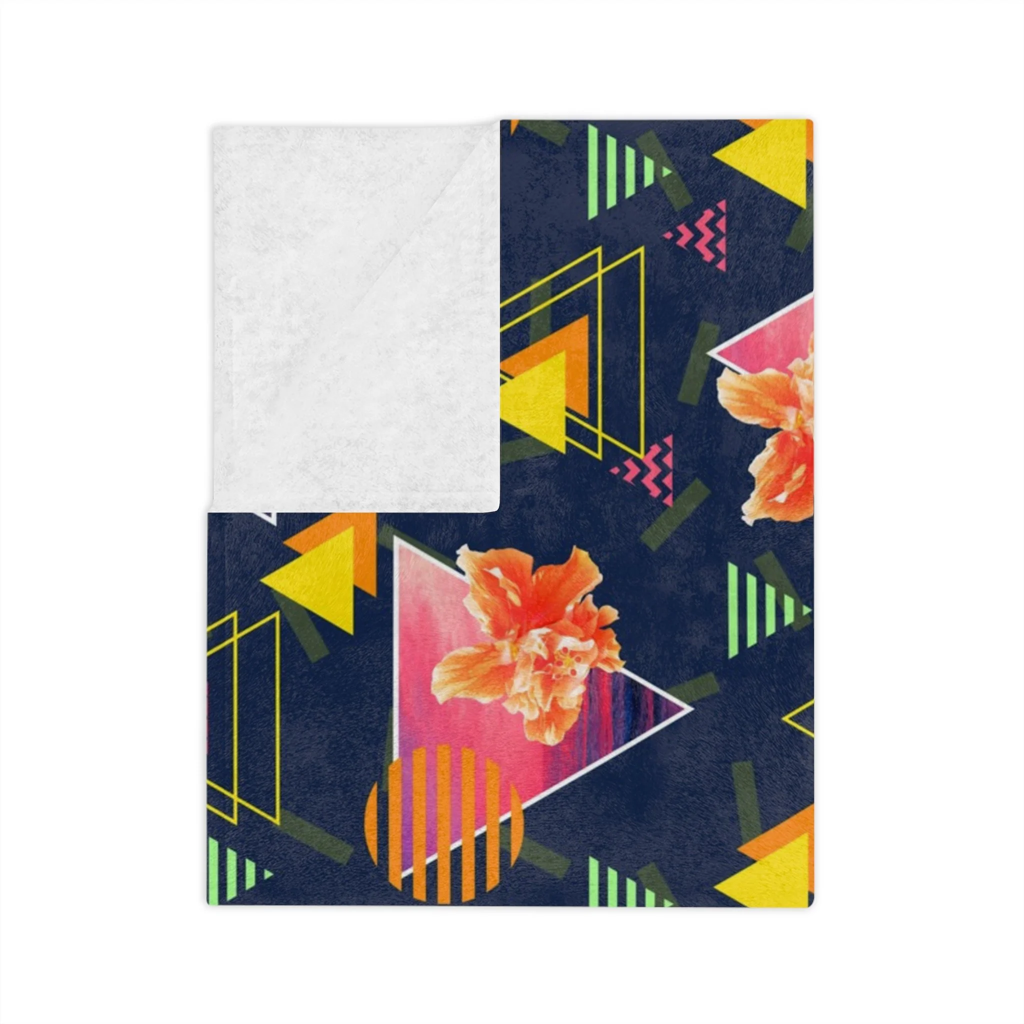 Hibiscus Sunrise - Fleece Blanket Folded.png