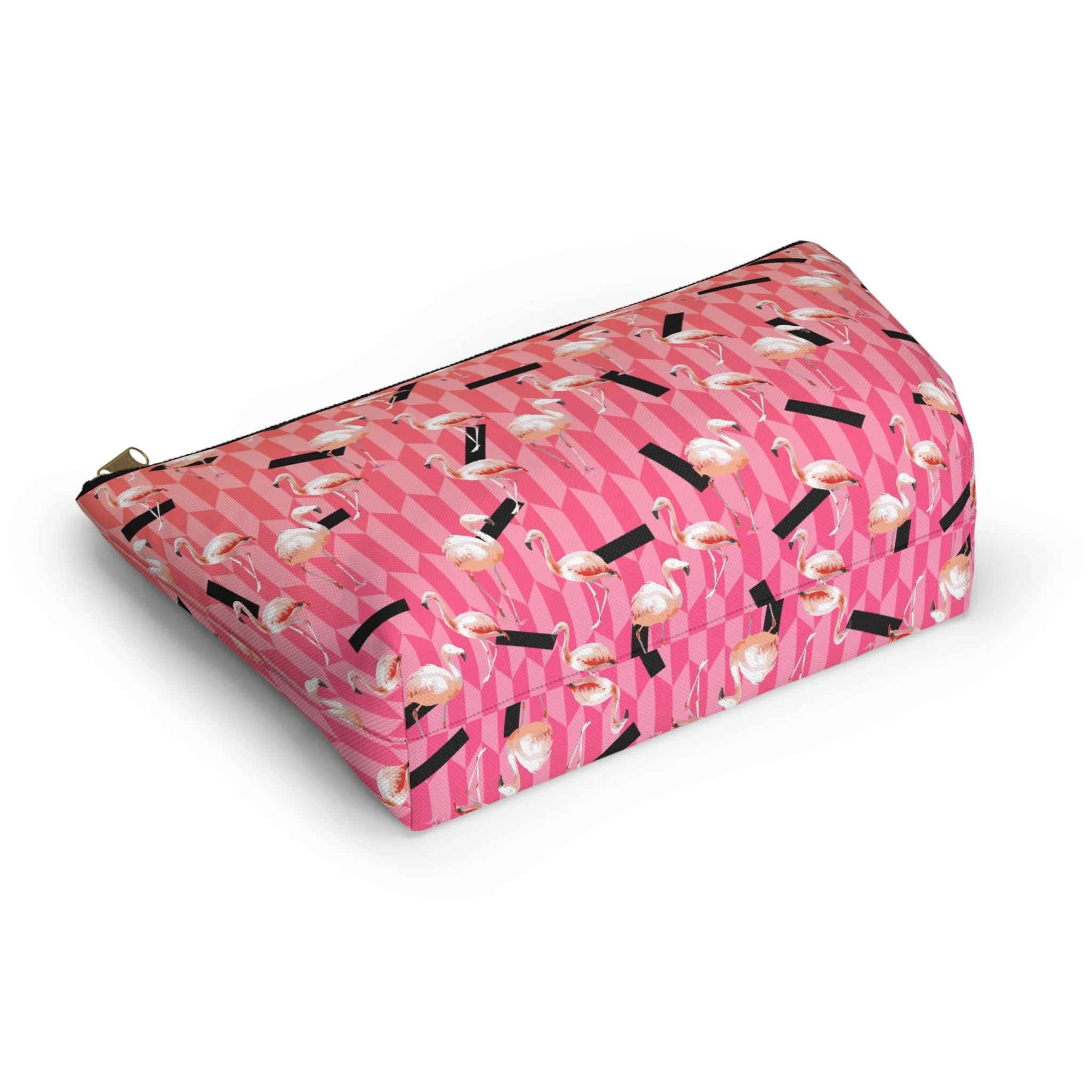 Candy Flamingos - T-Bottom Accessory Pouch (Large) Bottom.png