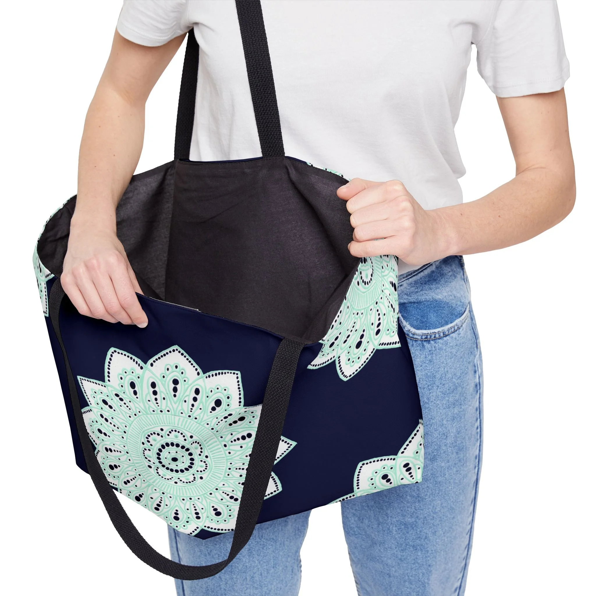 Seafoam Mandala by Erin Witters - Weekender Tote Context 3.png