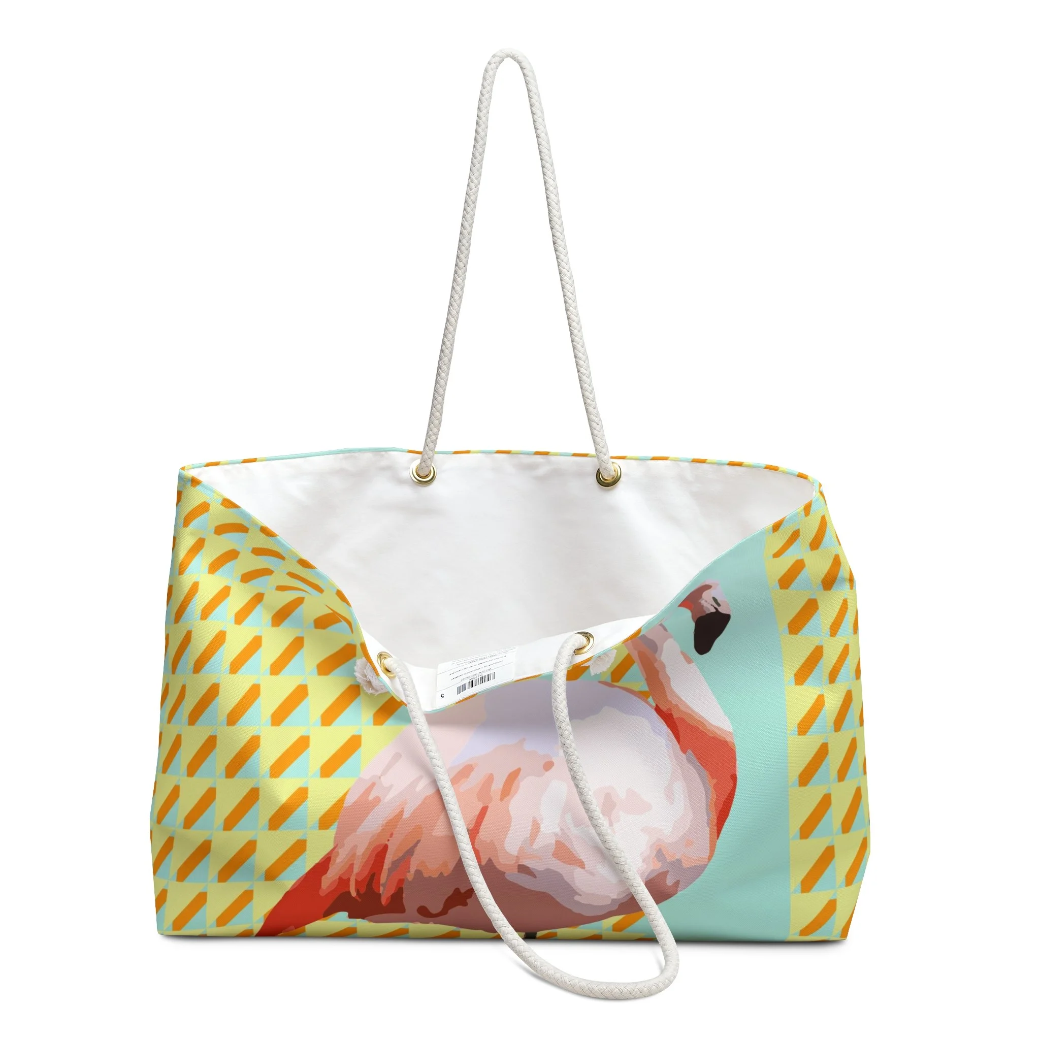Breeze Flamingo - Weekender Rope Bag Open.png