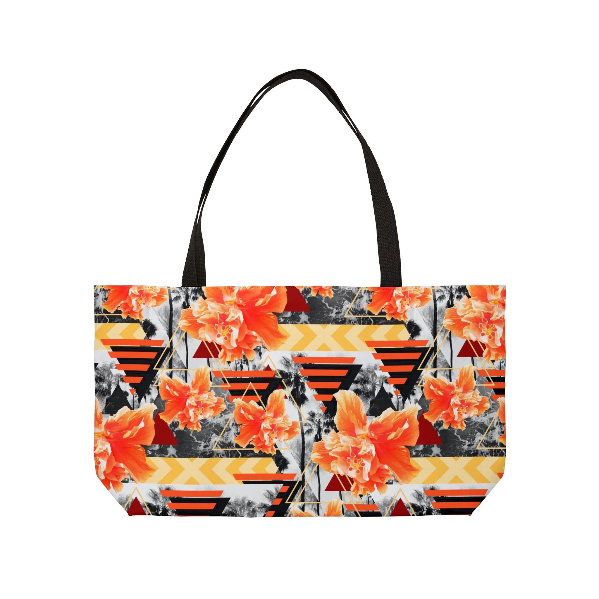 Wild Orange Hibiscus - Weekender Bag Front.png