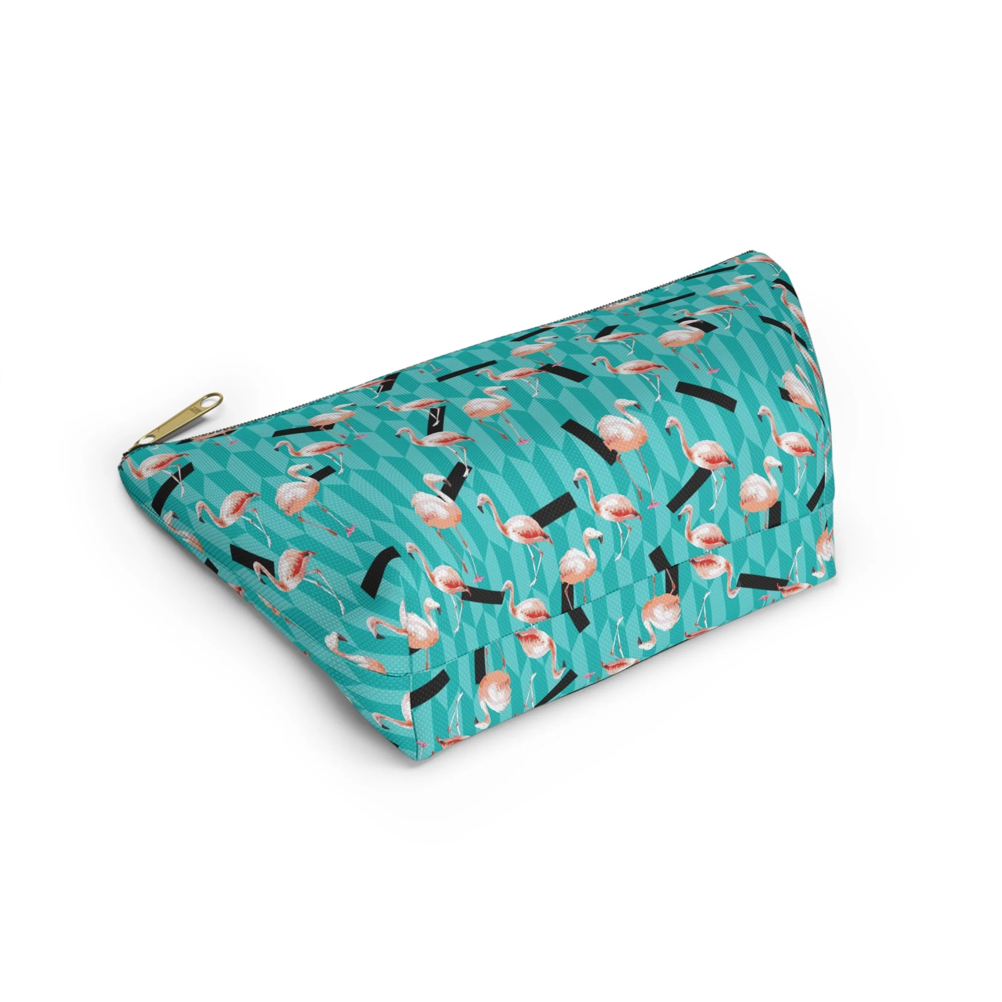 Taffy Flamingos - T-Bottom Accessory Pouch (Small) Bottom.png