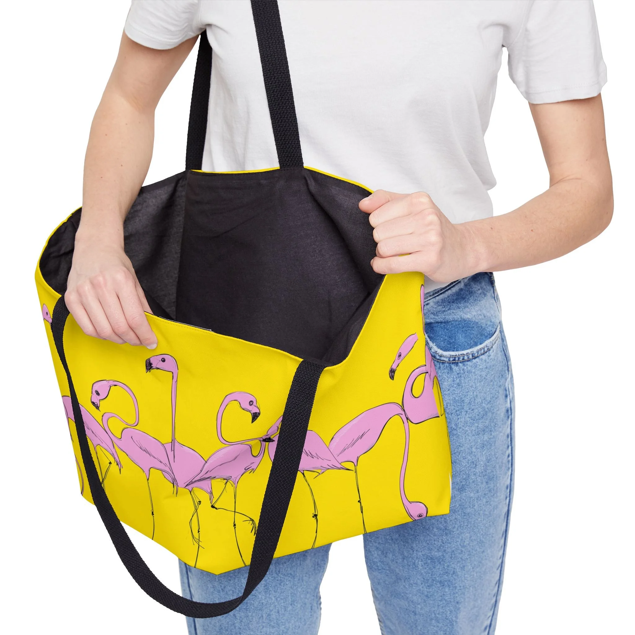 Flamingos - Elisabeth Maurland - Weekender Tote Context 3.png
