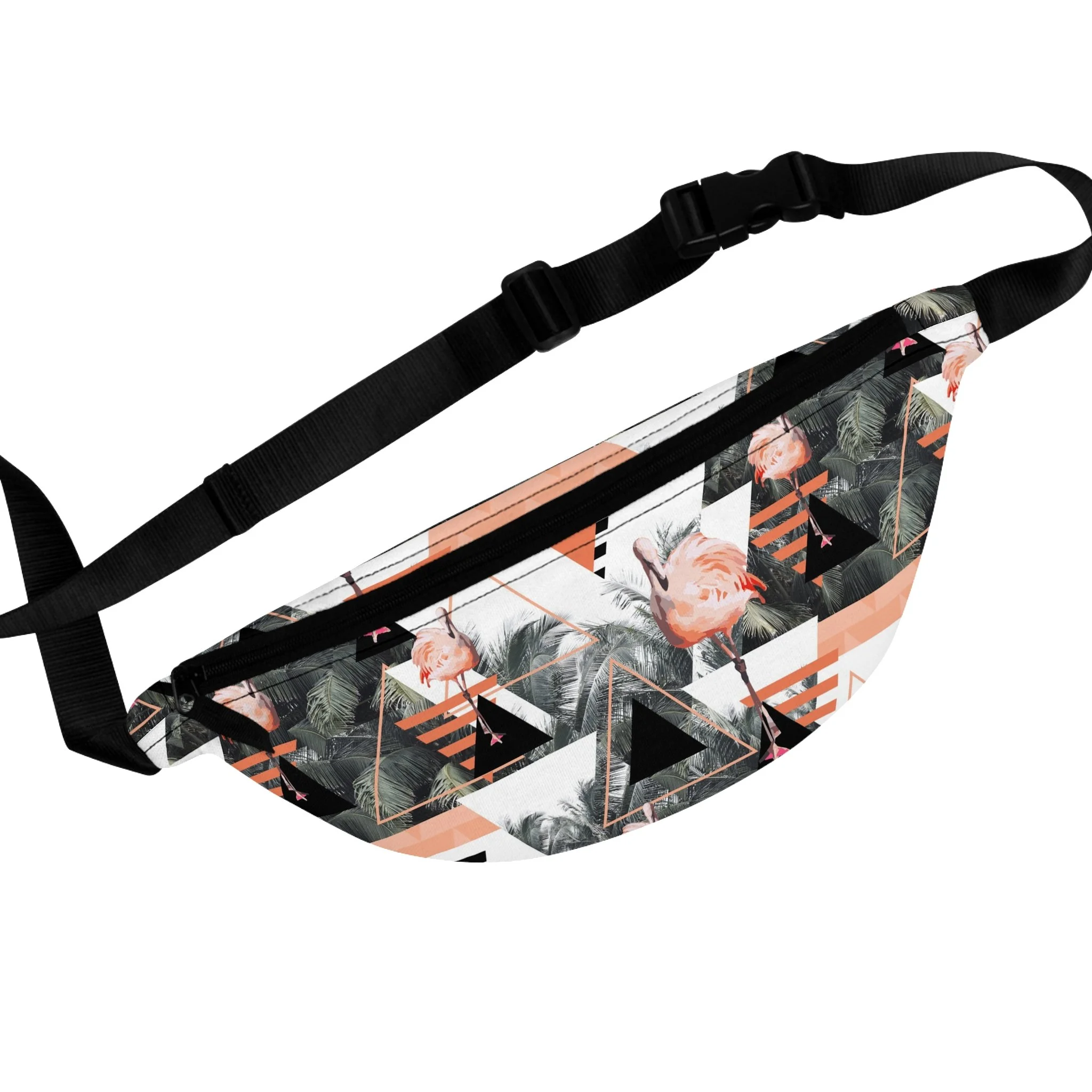 Black Beach Flamingos - Fanny Pack