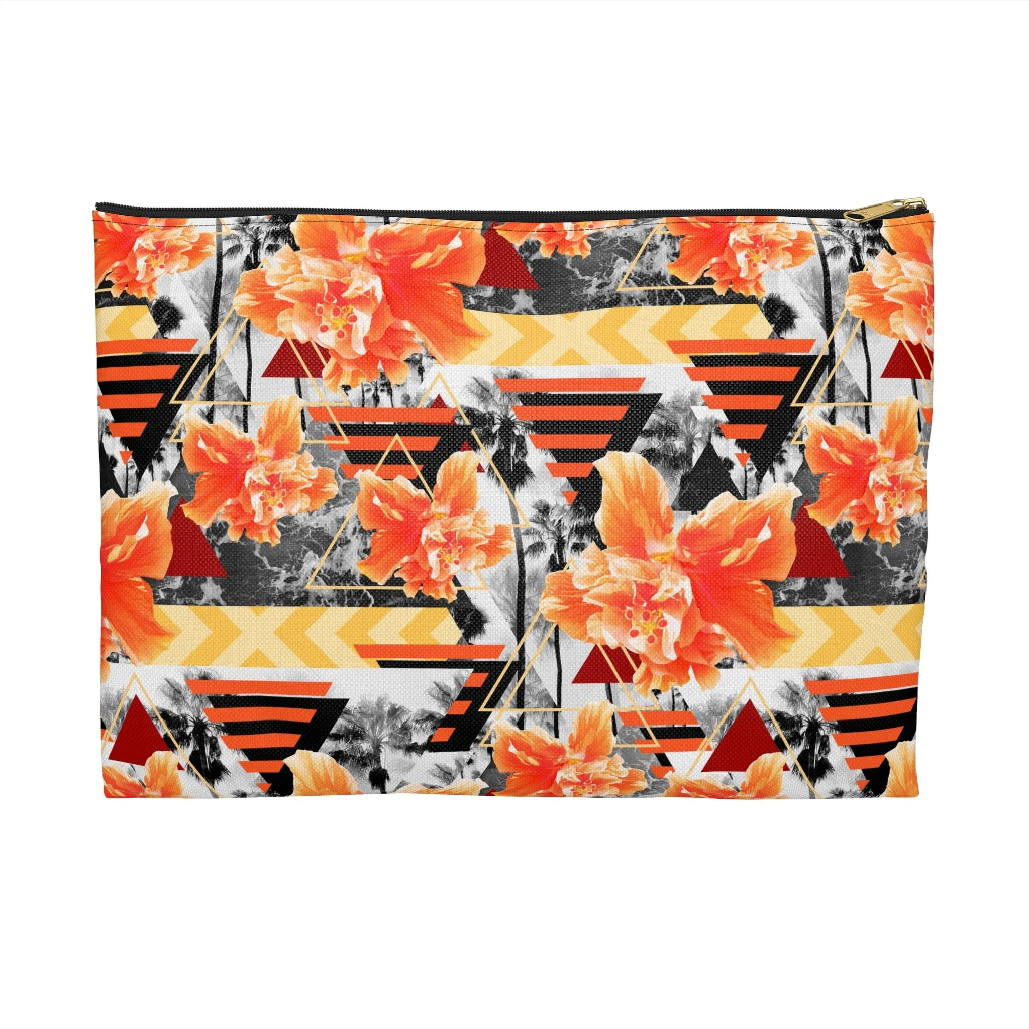 Wild Orange Hibiscus - Carry-All Pouch