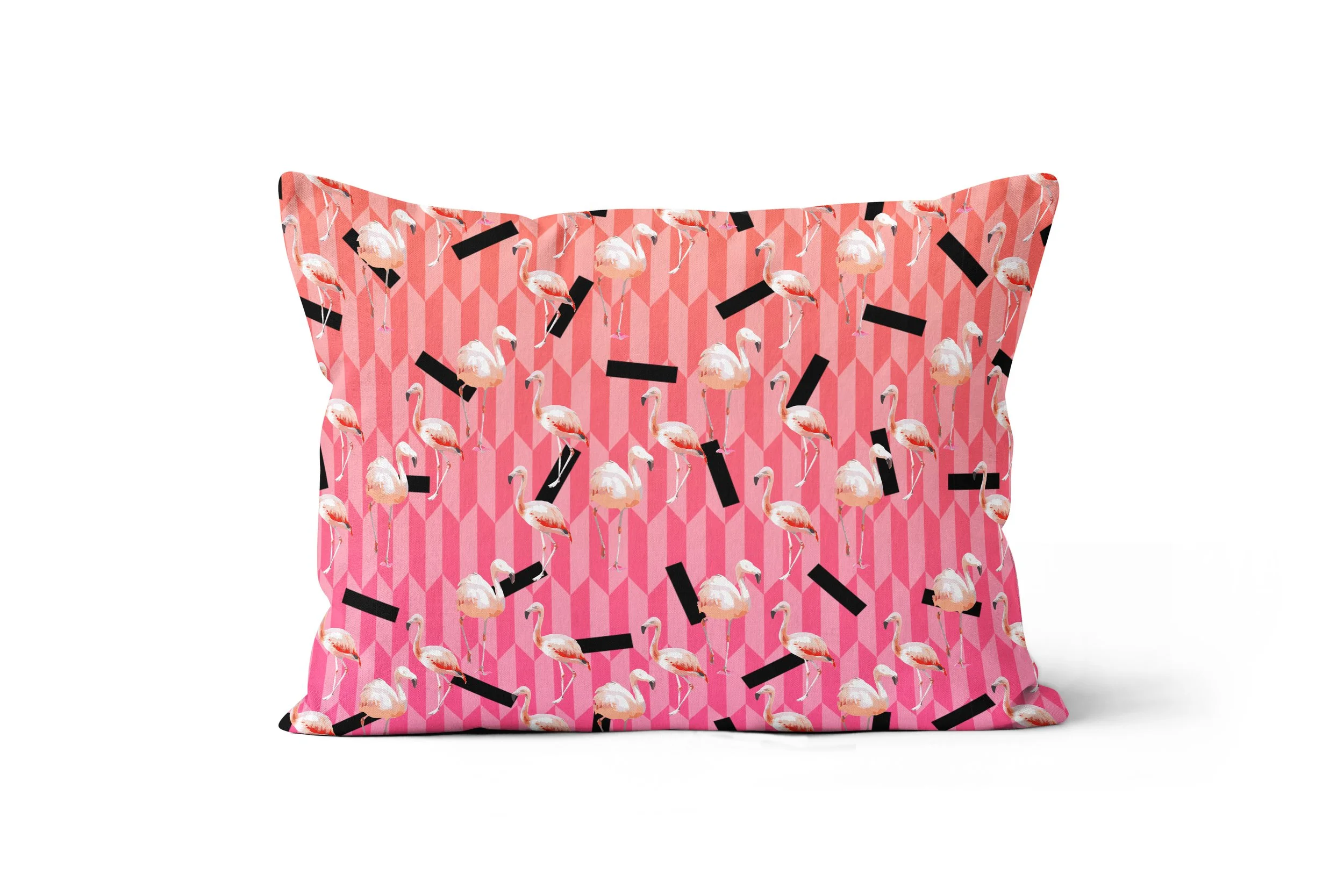 Candy Flamingos - 20x14 Pillow on Floor.jpg