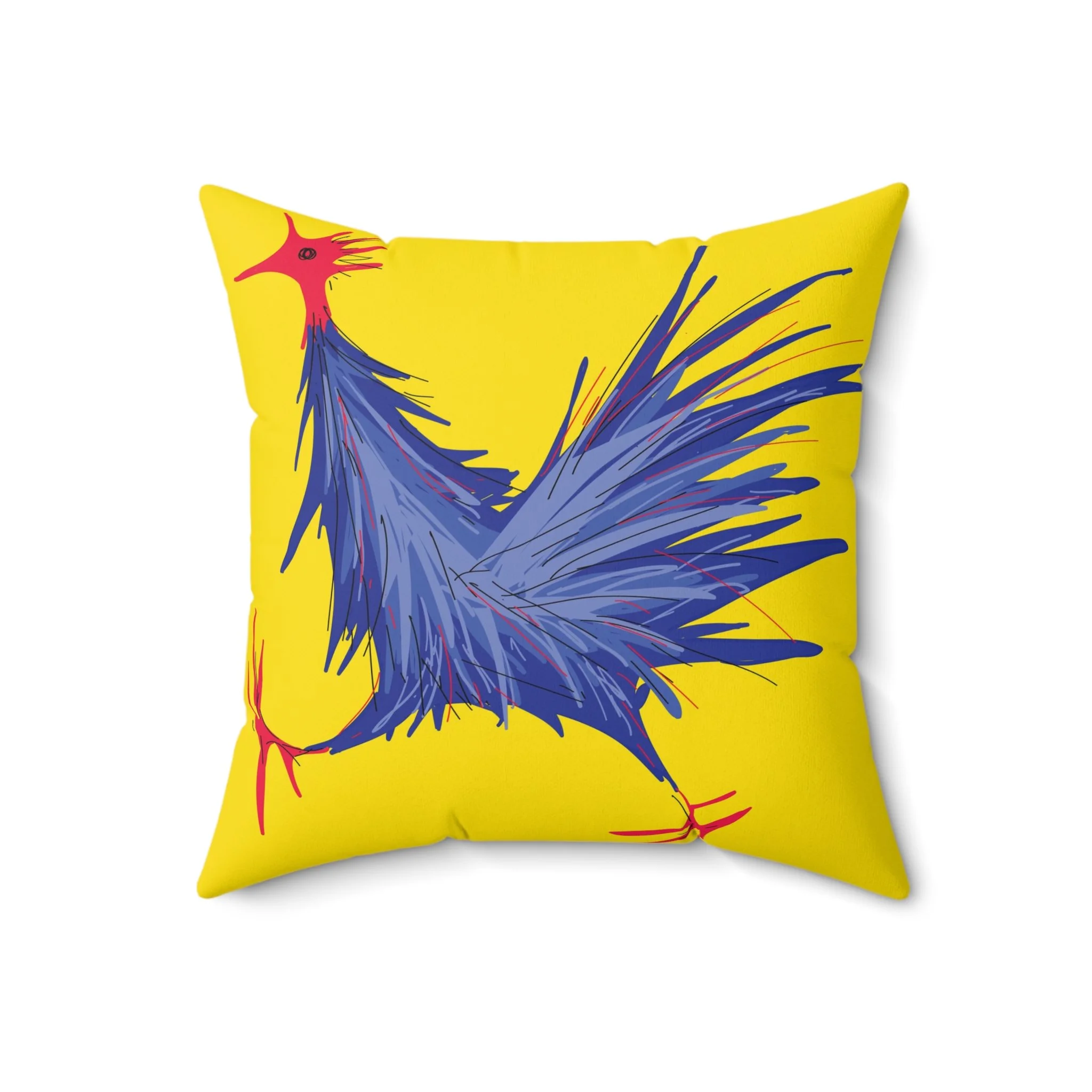 Rooster by Elisabeth Maurland - Throw Pillow Front.png