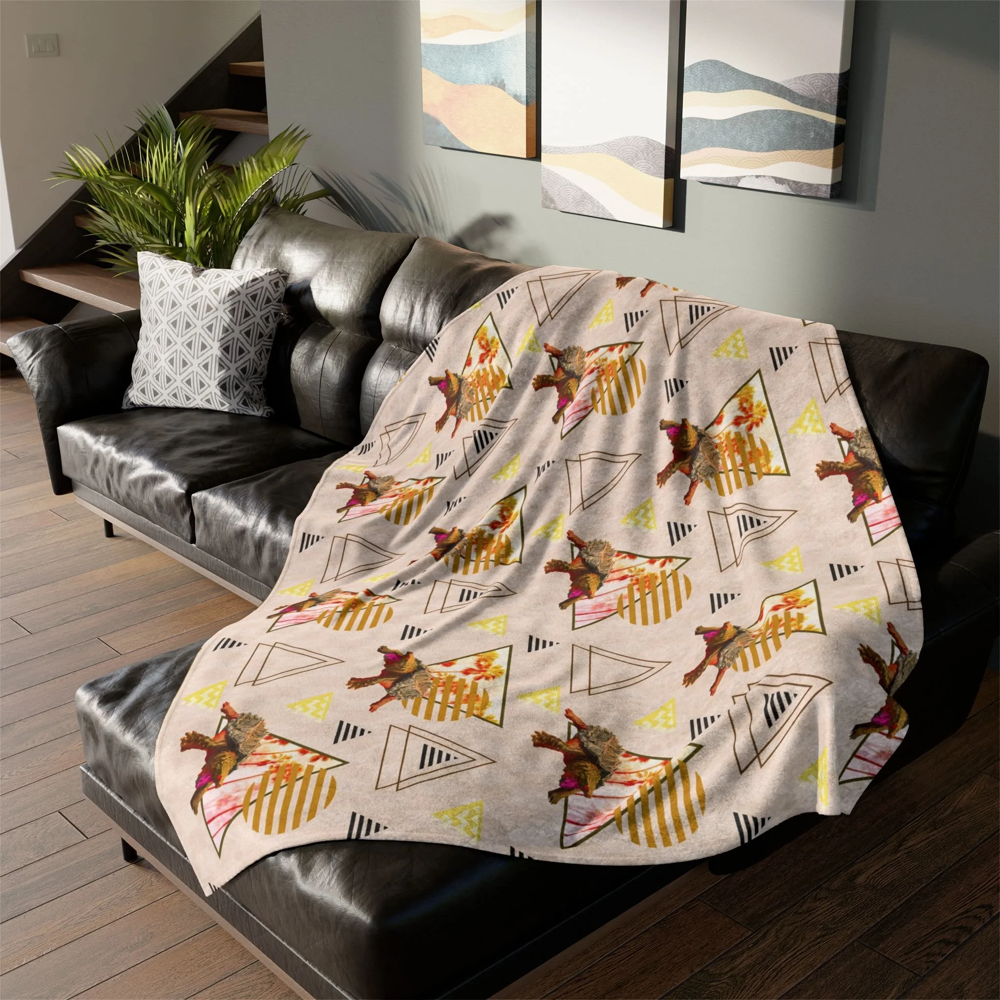 Fire Island Terrapins - Fleece Blanket on L-Shaped Sectional.png