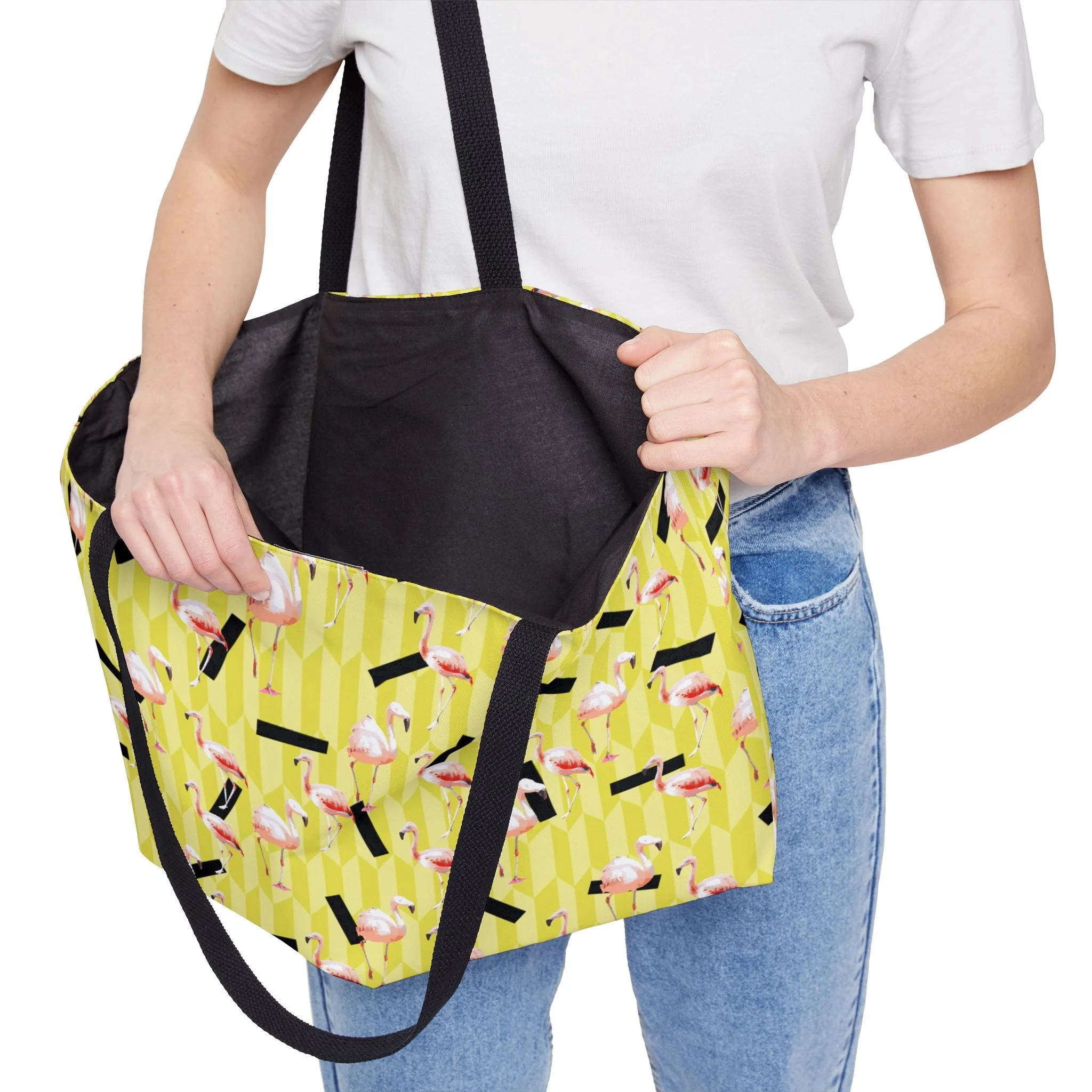Lemon Flamingos - Weekender Bag Context 3.png