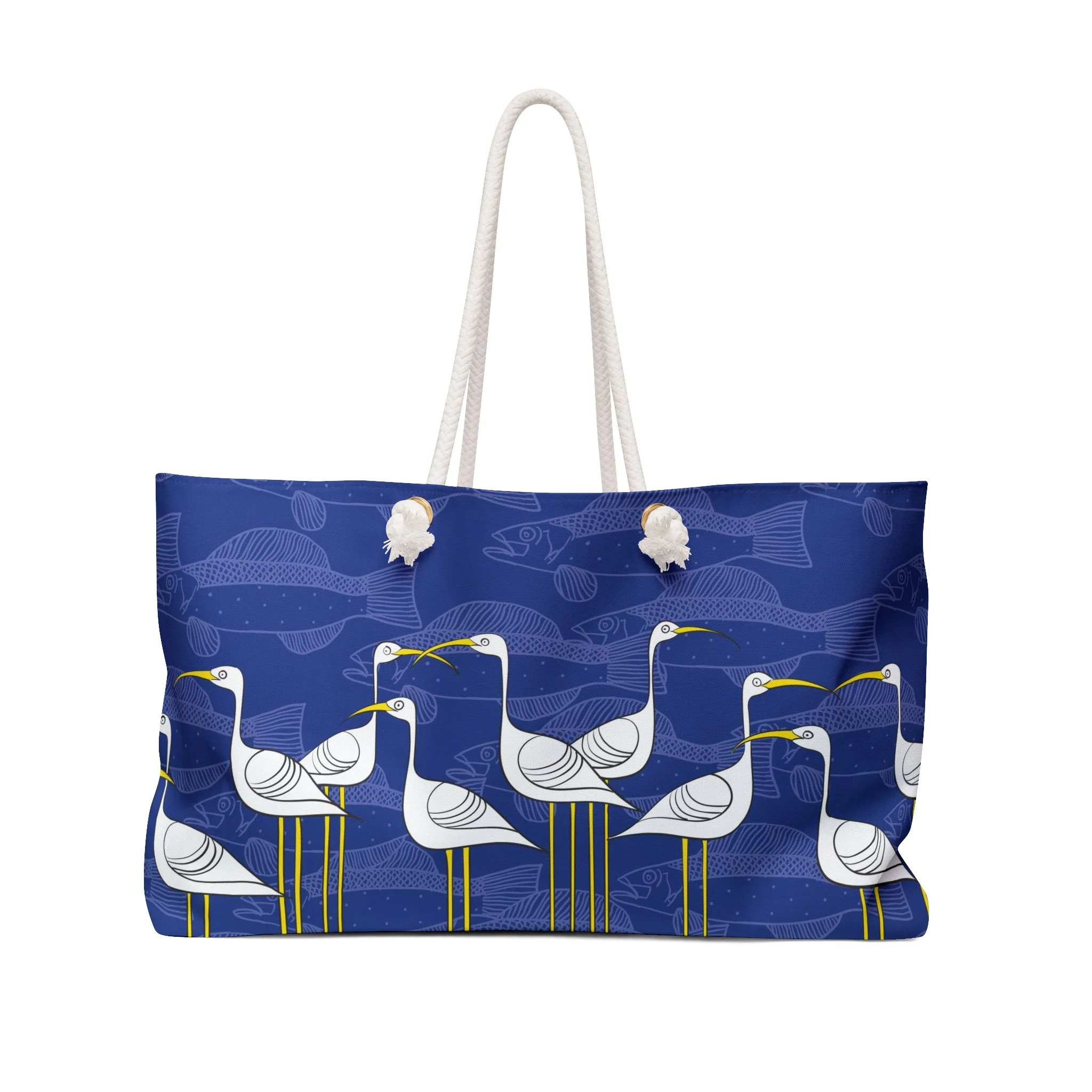 Ibis and Fish by Elisabeth Maurland - Weekender Tote