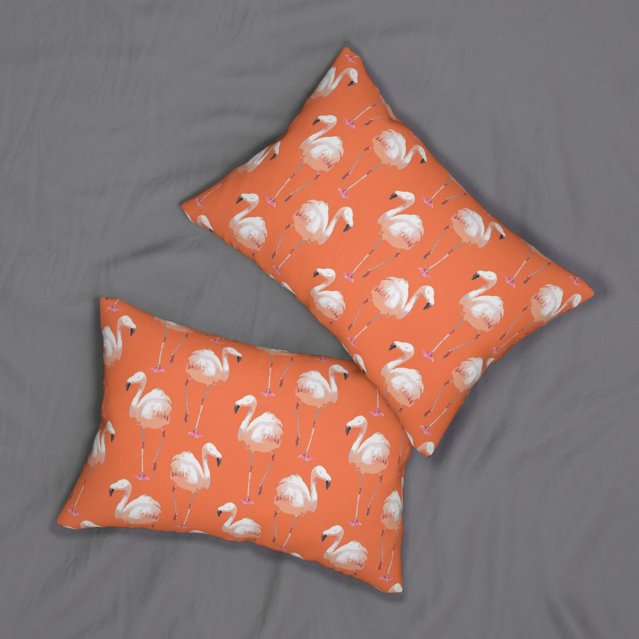 Walking Flamingos (Coral) - Lumbar Pillows.png
