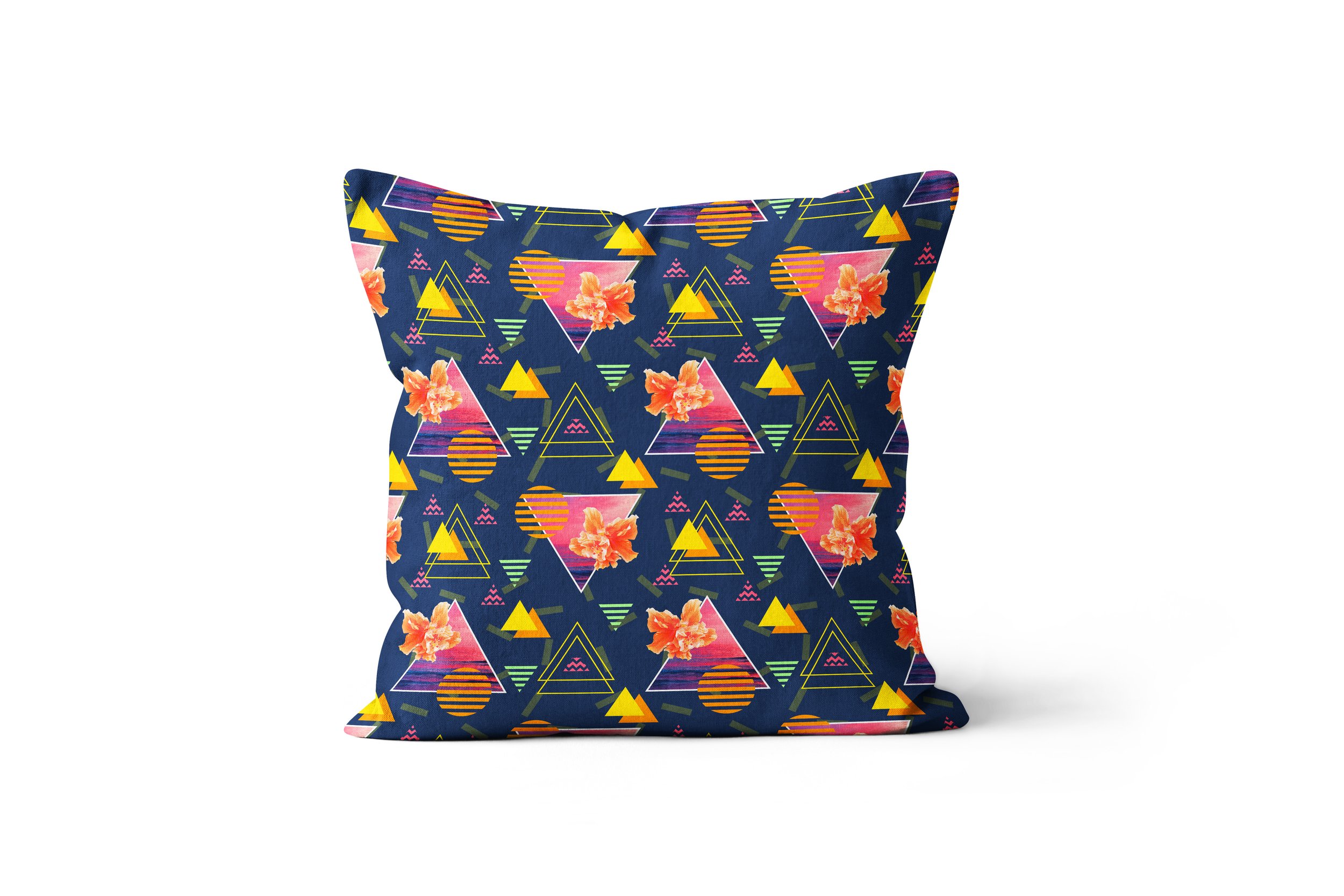 Hibiscus Sunrise - Pillow on Floor.jpg