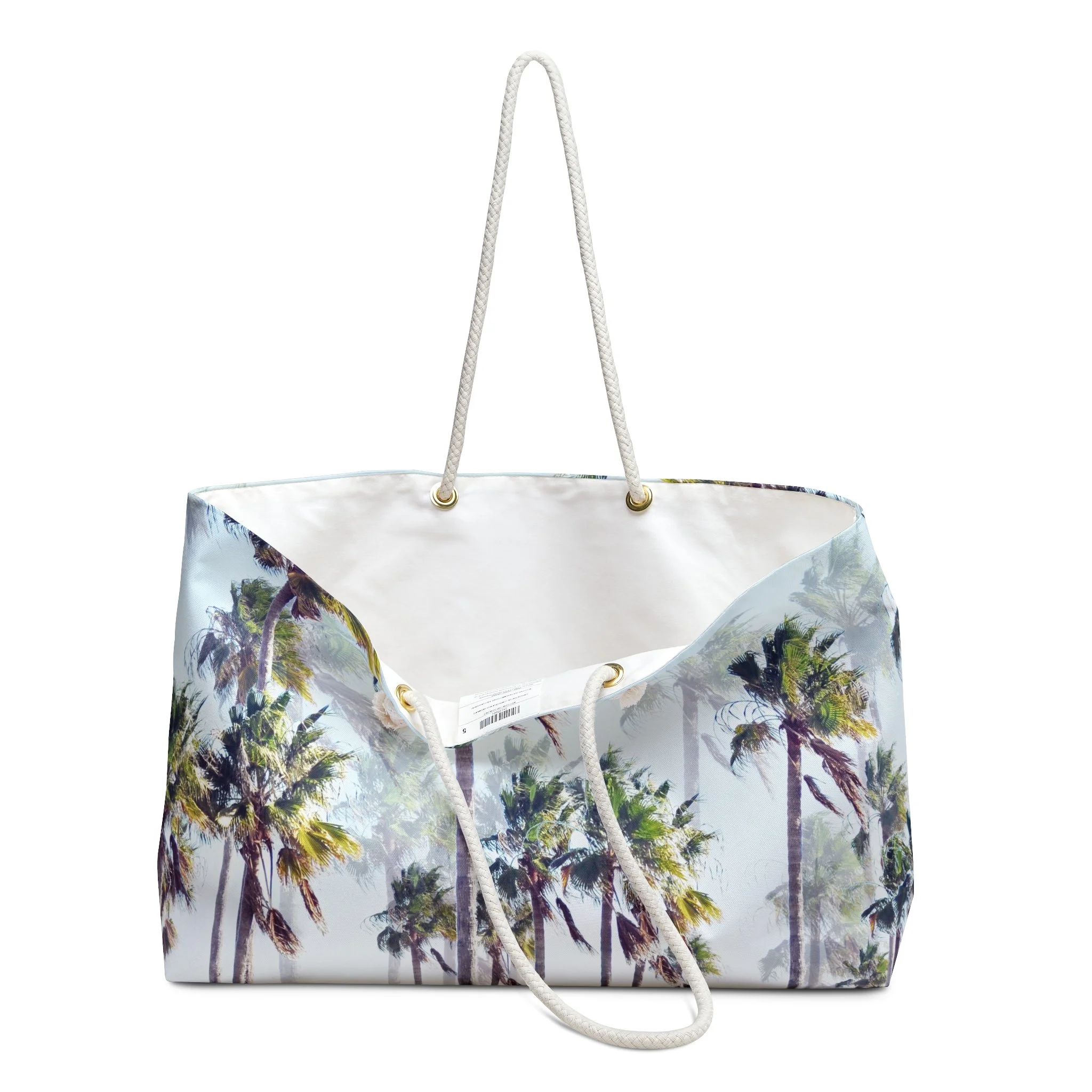 Florida Palms - Weekender Rope Handle Bag Open.png
