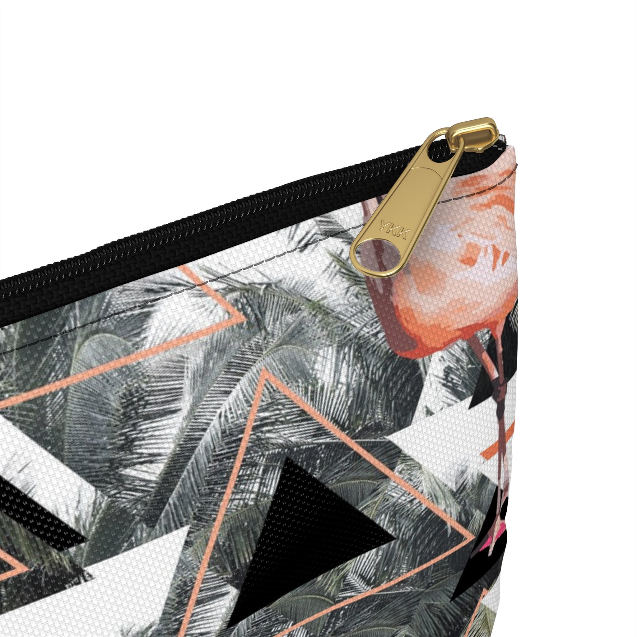 Black Beach Flamingos - Accessory Pouch (Large) Close-Up.png