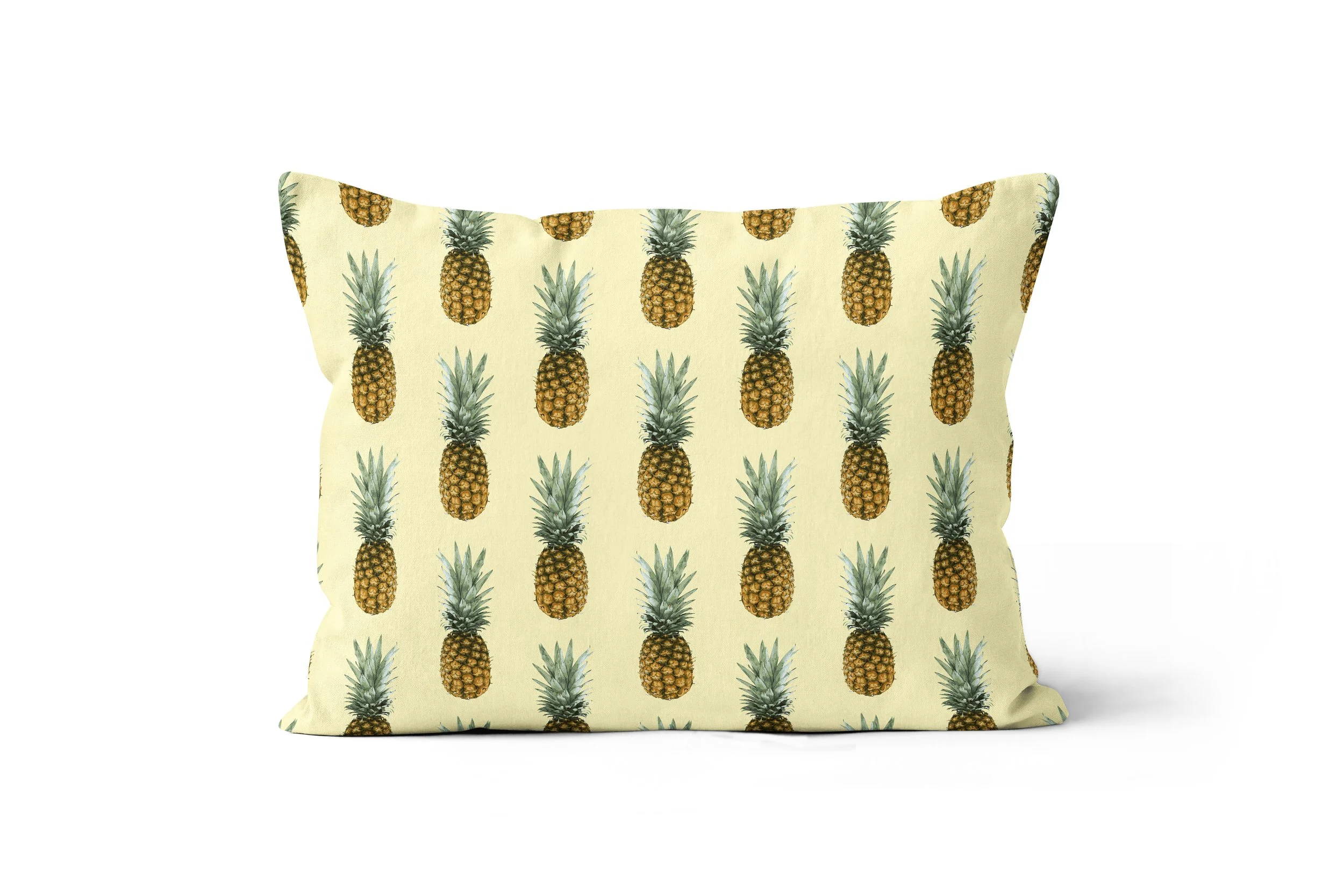 Pineapples (on Cream Yellow) - Boudoir Pillow