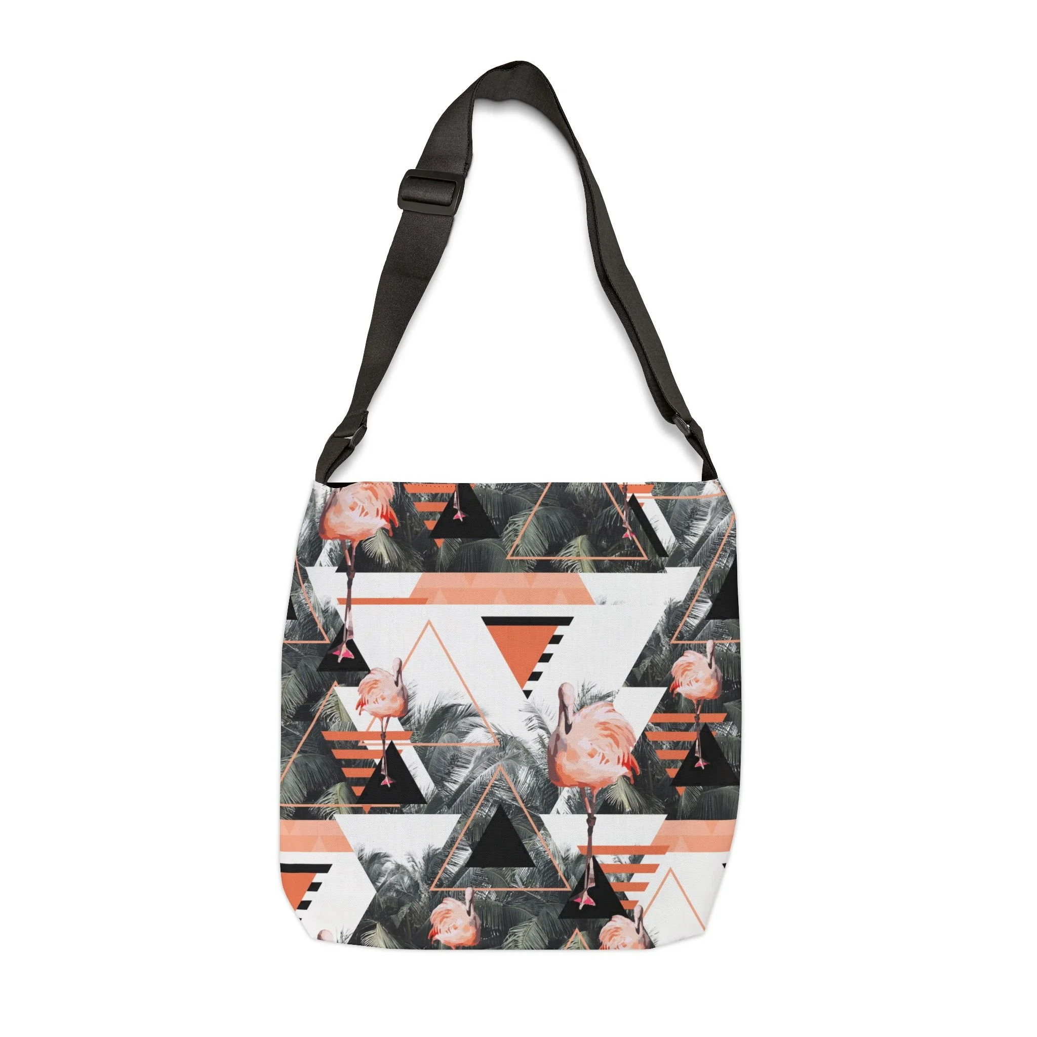 Black Beach Flamingos - Tote Bag 18x18 Front Adjustable.png