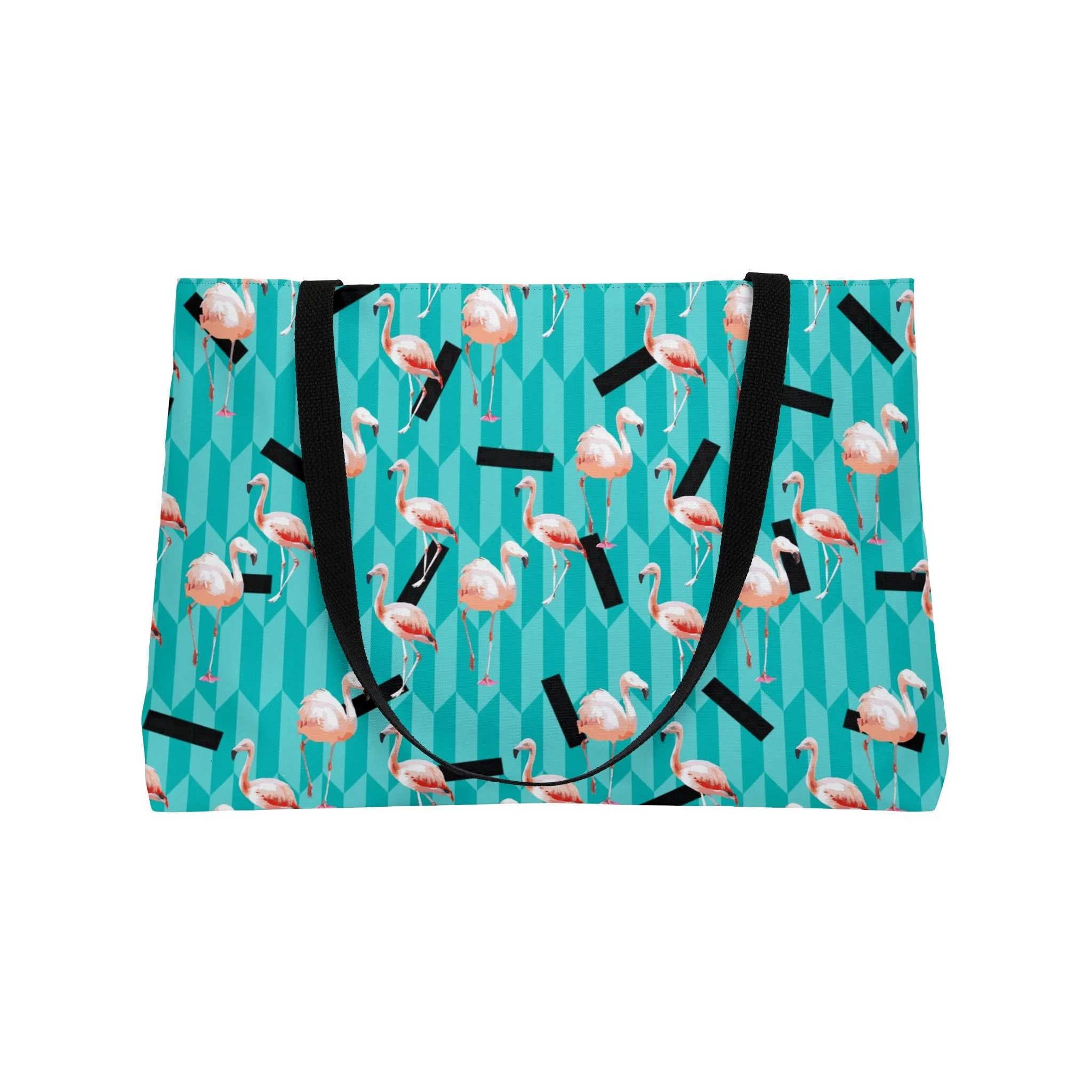 Taffy Flamingos - Weekender Bag Front Open.png