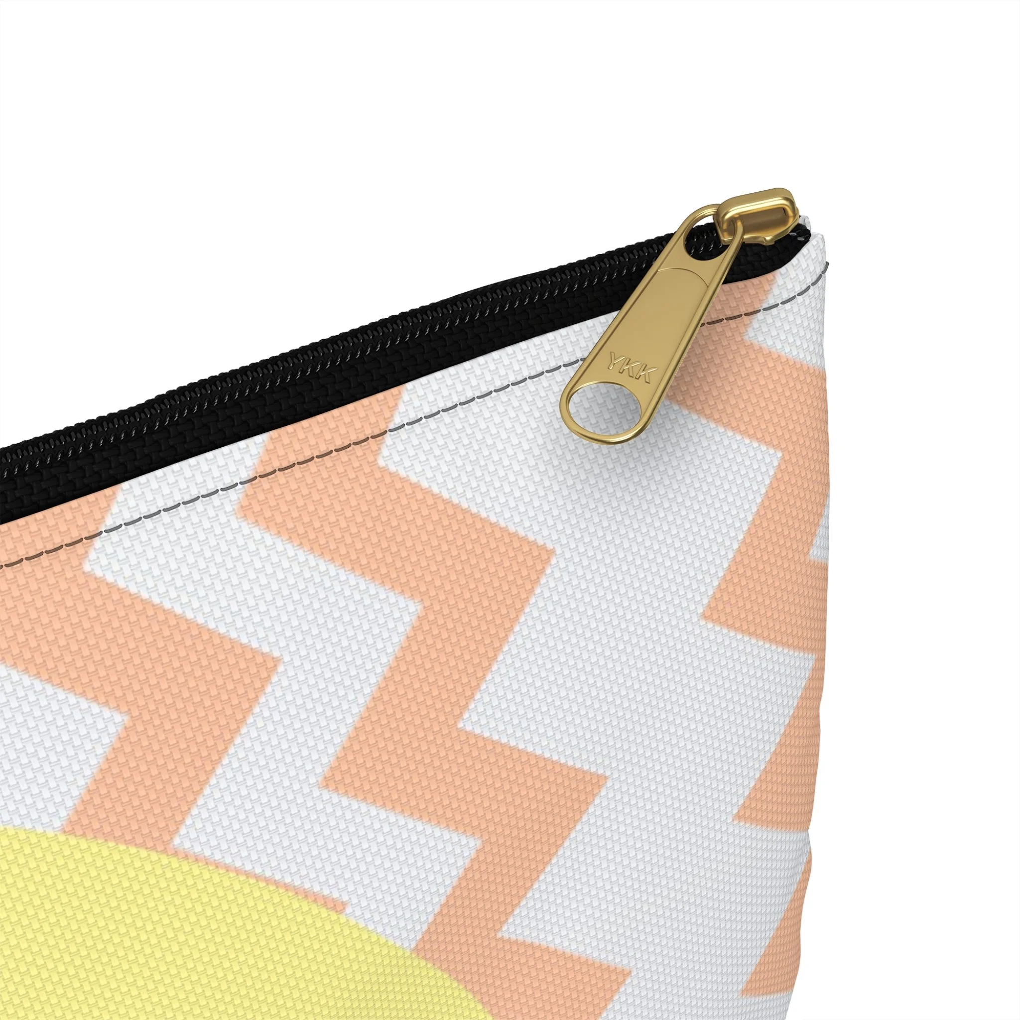 Zig Zag Flamingo - Accessory Pouch (Large) Close-Up.png