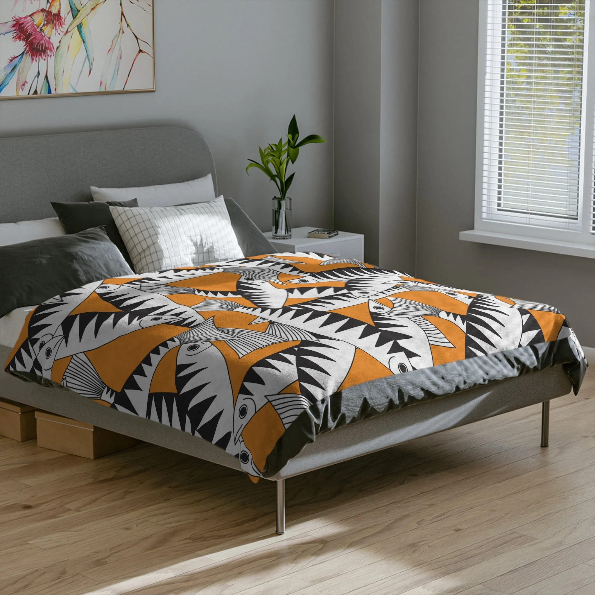 Mackerel by Elisabeth Maurland - Fleece Blanket Context 2.png