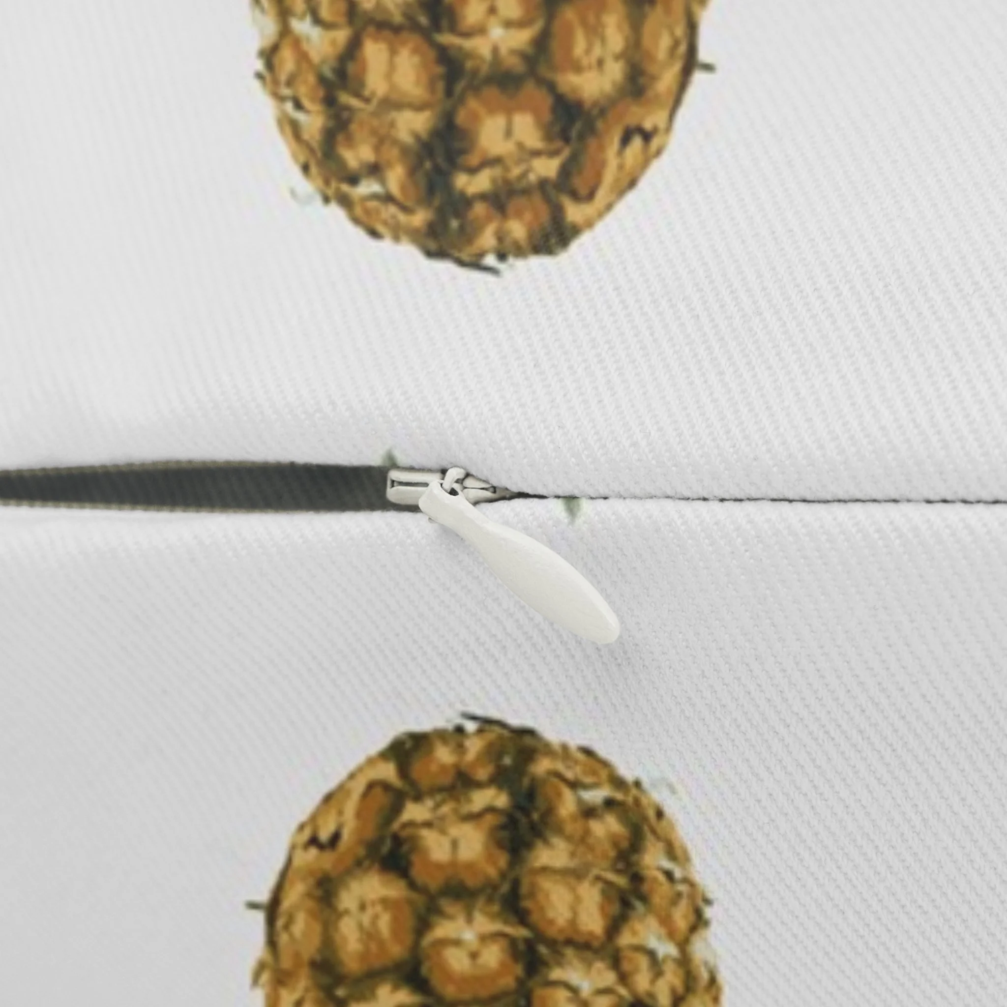 Pineapples (on White Smoke) - Lumbar Pillow Close-Up.png