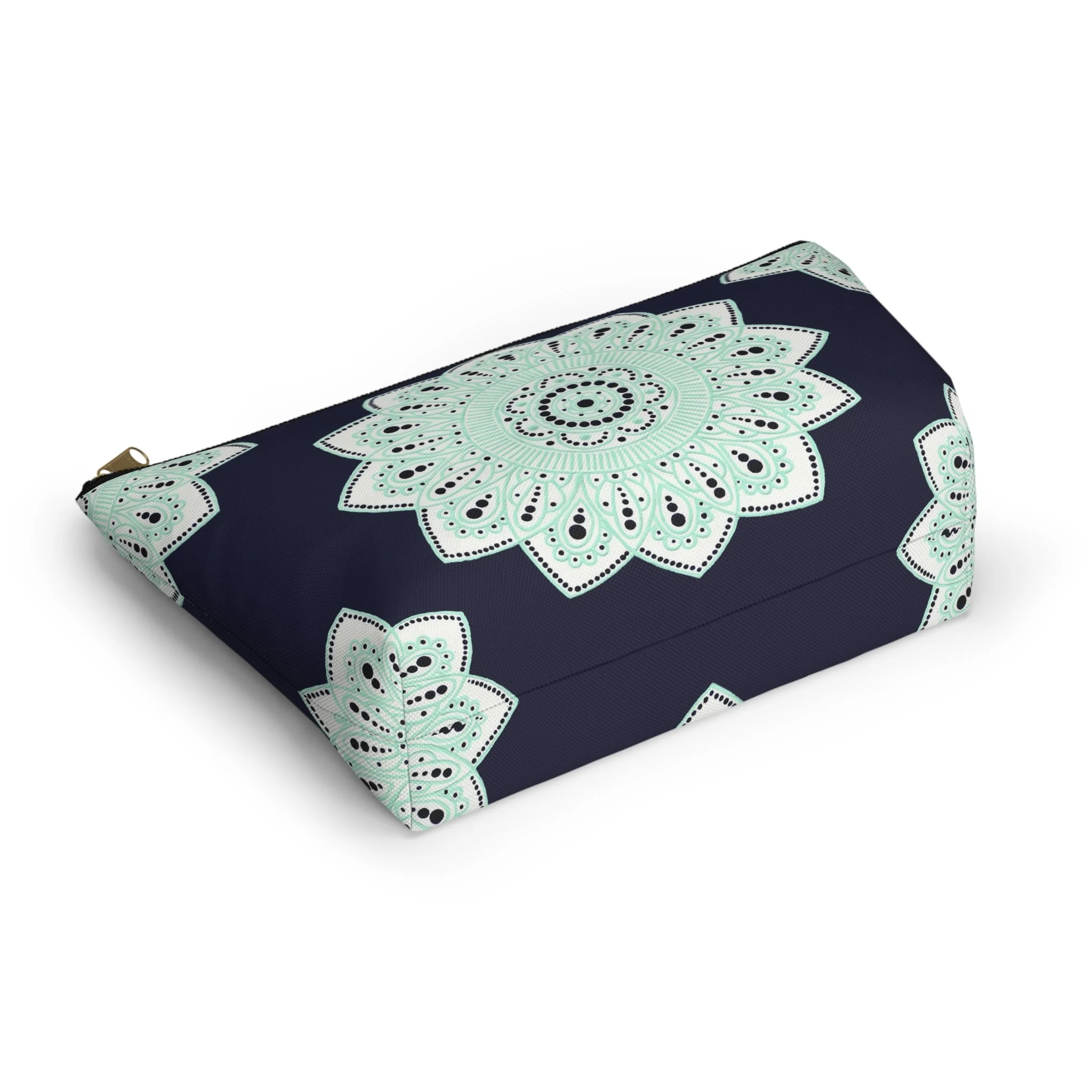 Seafoam Mandala by Erin Witters - T-Bottom Carry-All Pouch Large Bottom.png