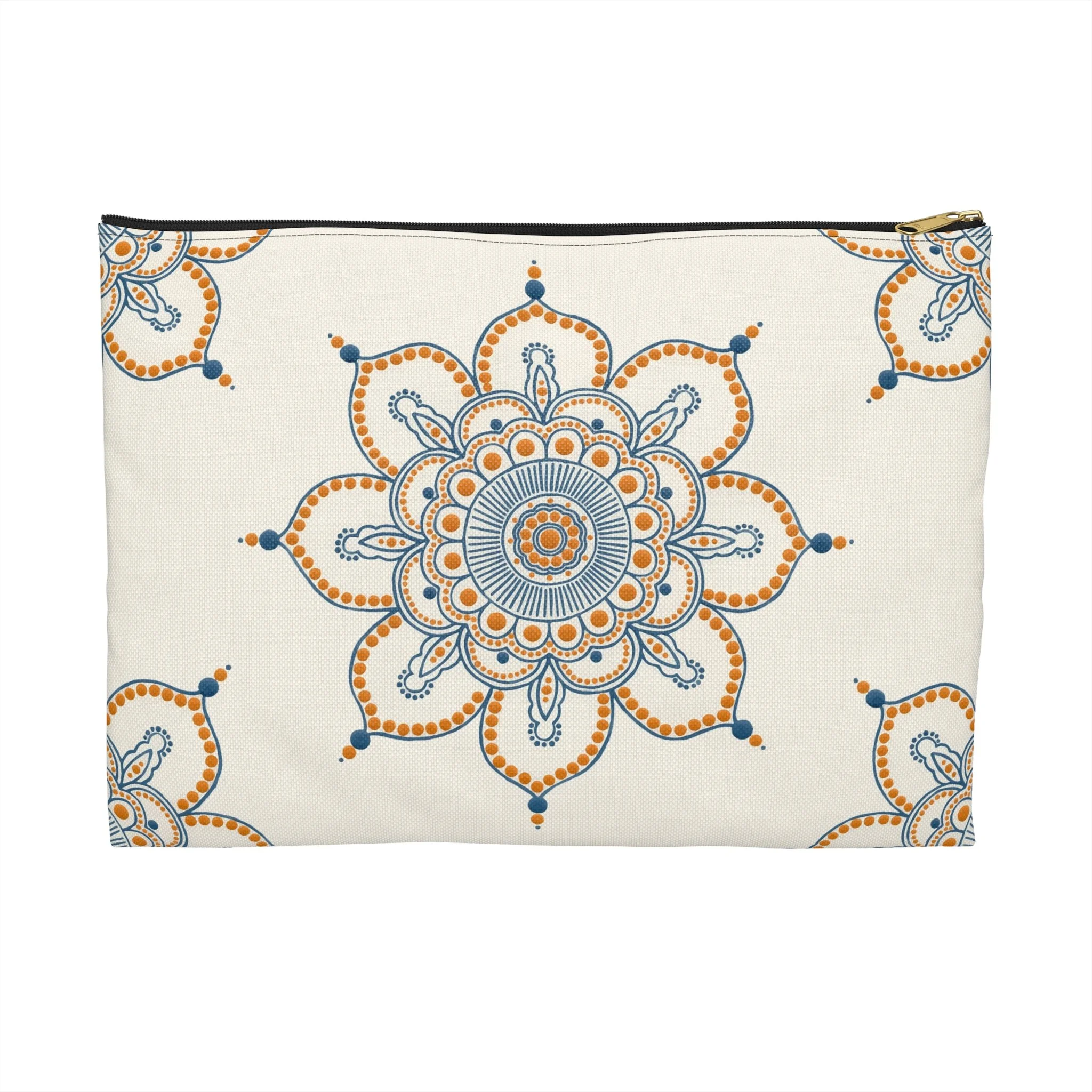 Orange Mandala by Erin Witters - Carry-All Pouch Large Front.png