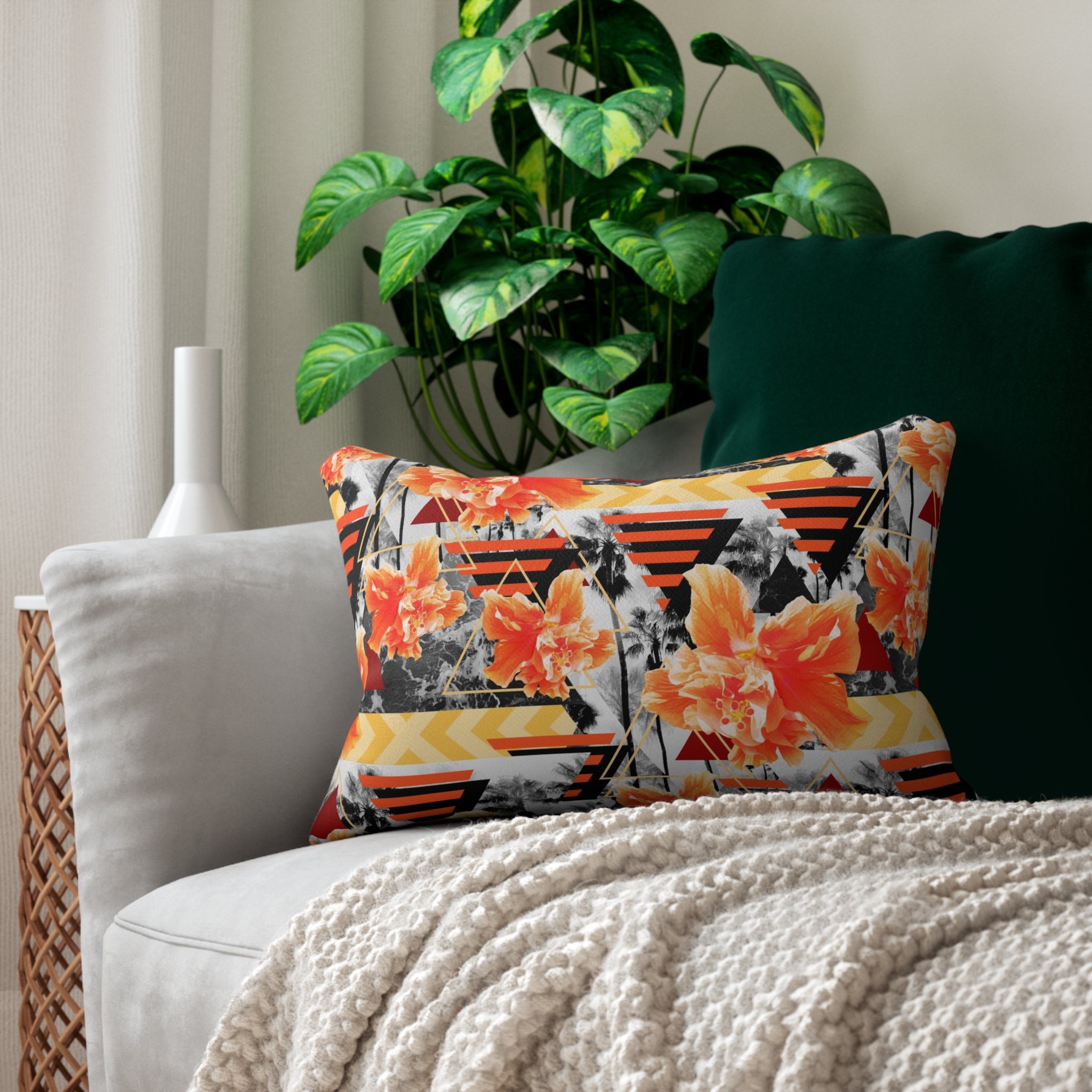 Wild Orange Hibiscus - Lumbar Pillow on Couch.png