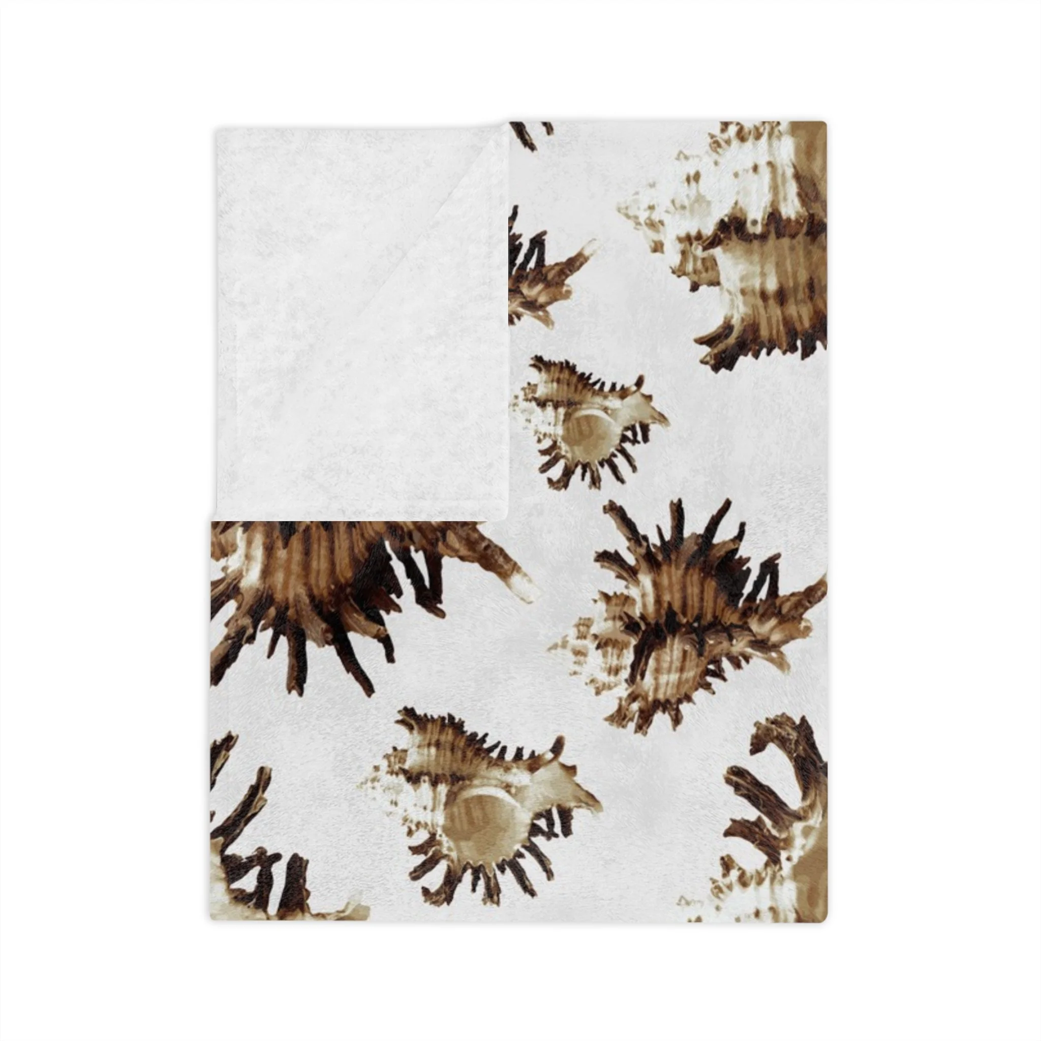 Spiky Conches (on Very Light Gray) - Fleece Blanket Folded.png