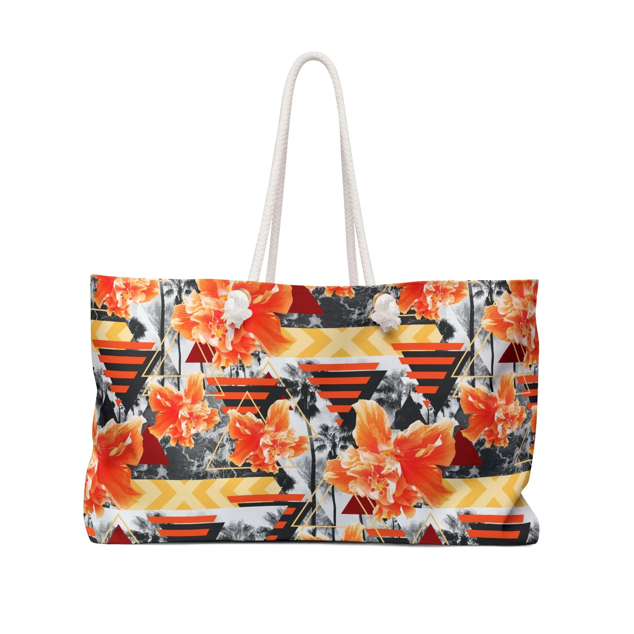 Wild Orange Hibiscus - Weekender Tote