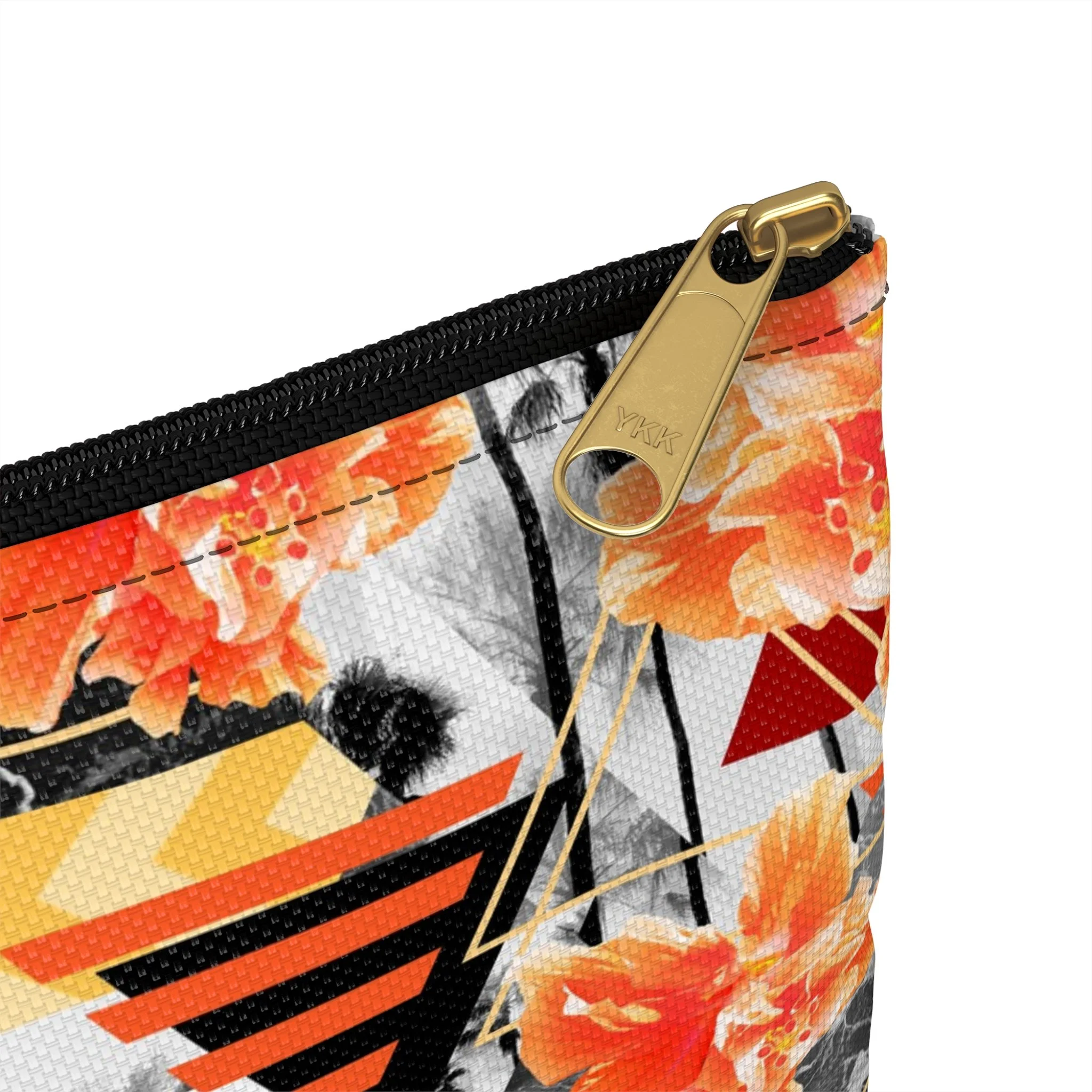 Wild Orange Hibiscus - Accessory Pouch (Small) Close-Up.png