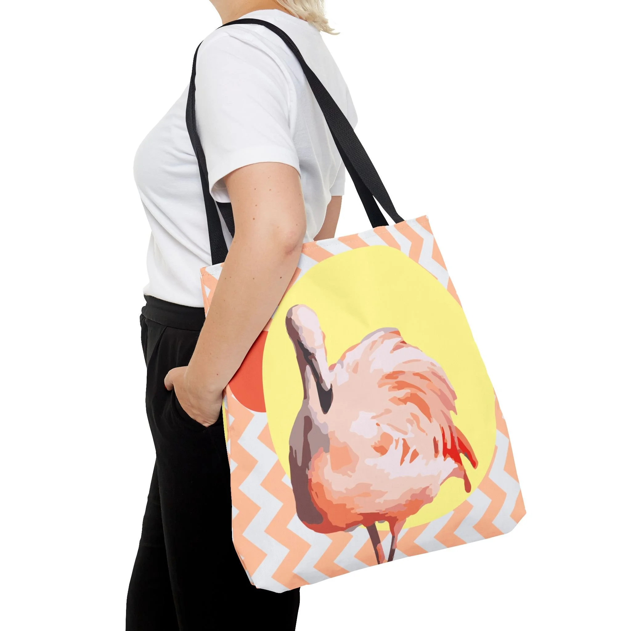 Zig Zag Flamingo - Tote Bag 18x18 Person 2.png