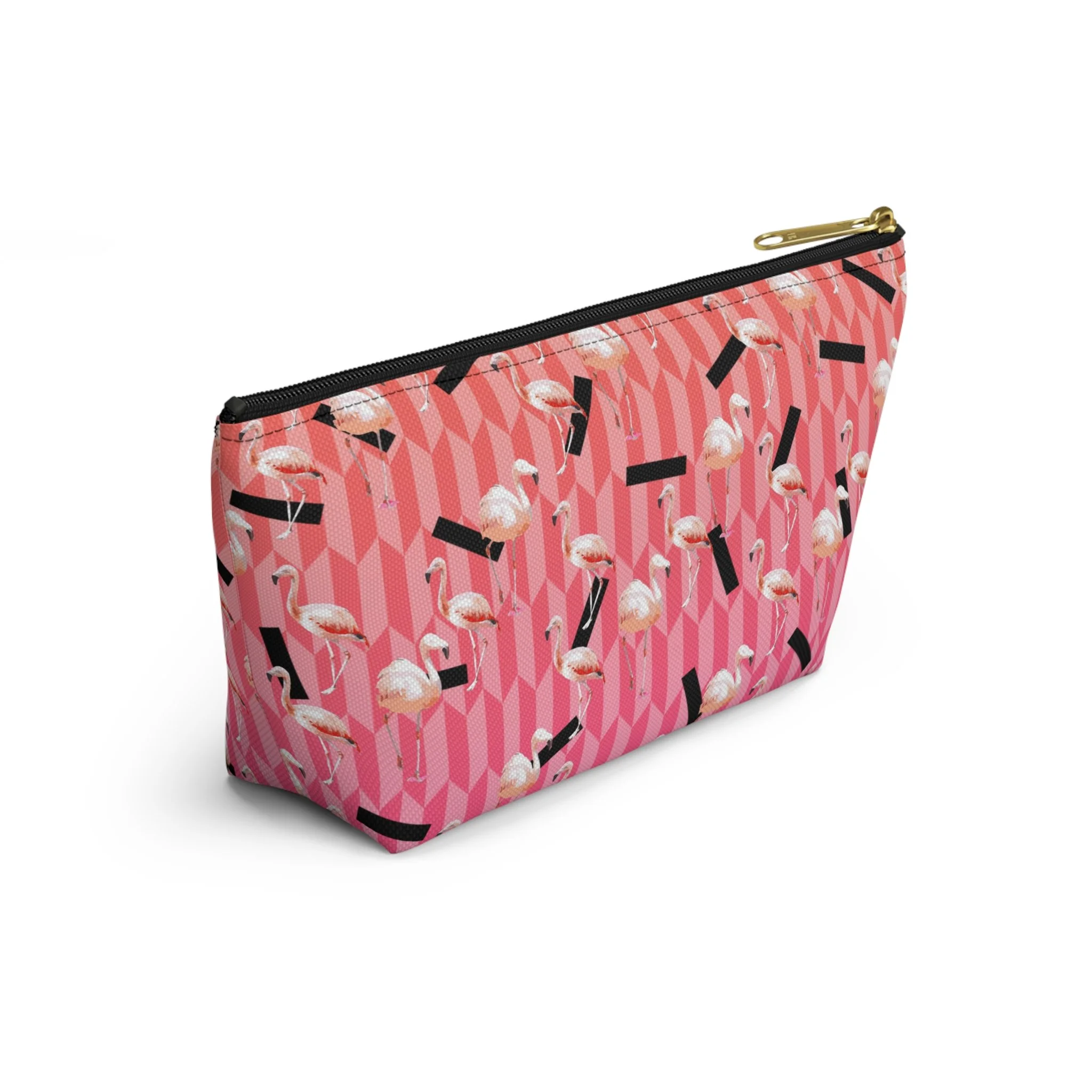 Candy Flamingos - T-Bottom Accessory Pouch (Small) Back Side.png
