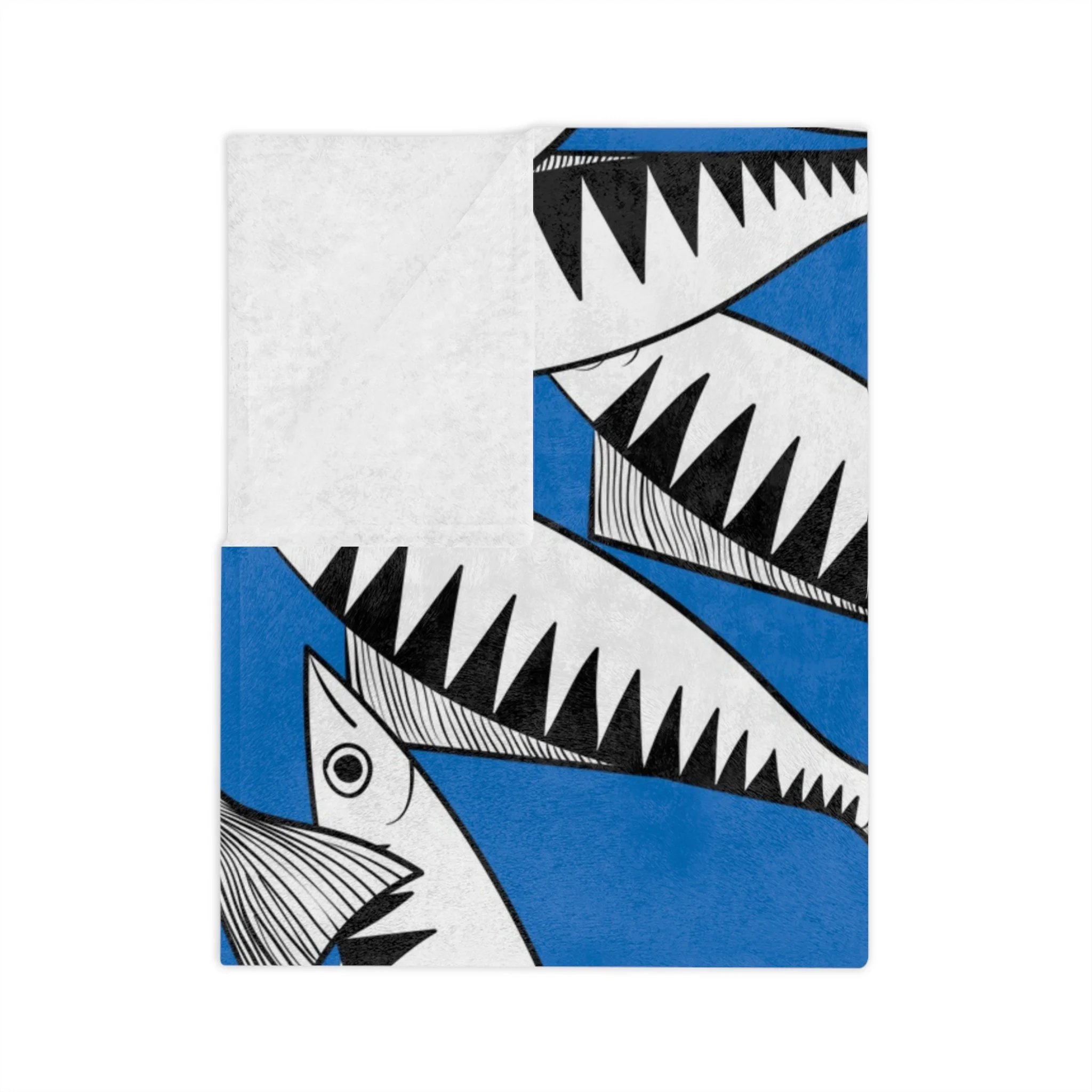 Crowding Mackerel by Elisabeth Maurland - Fleece Blanket Folded.png