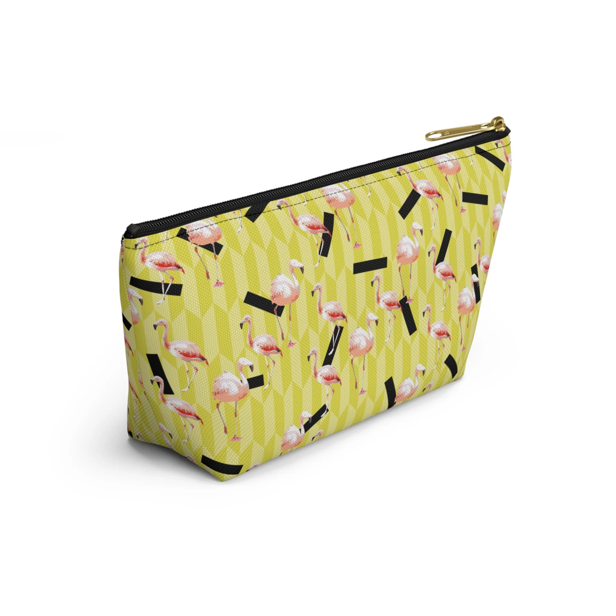 Lemon Flamingos - T-Bottom Accessory Pouch (Small) Back Side.png