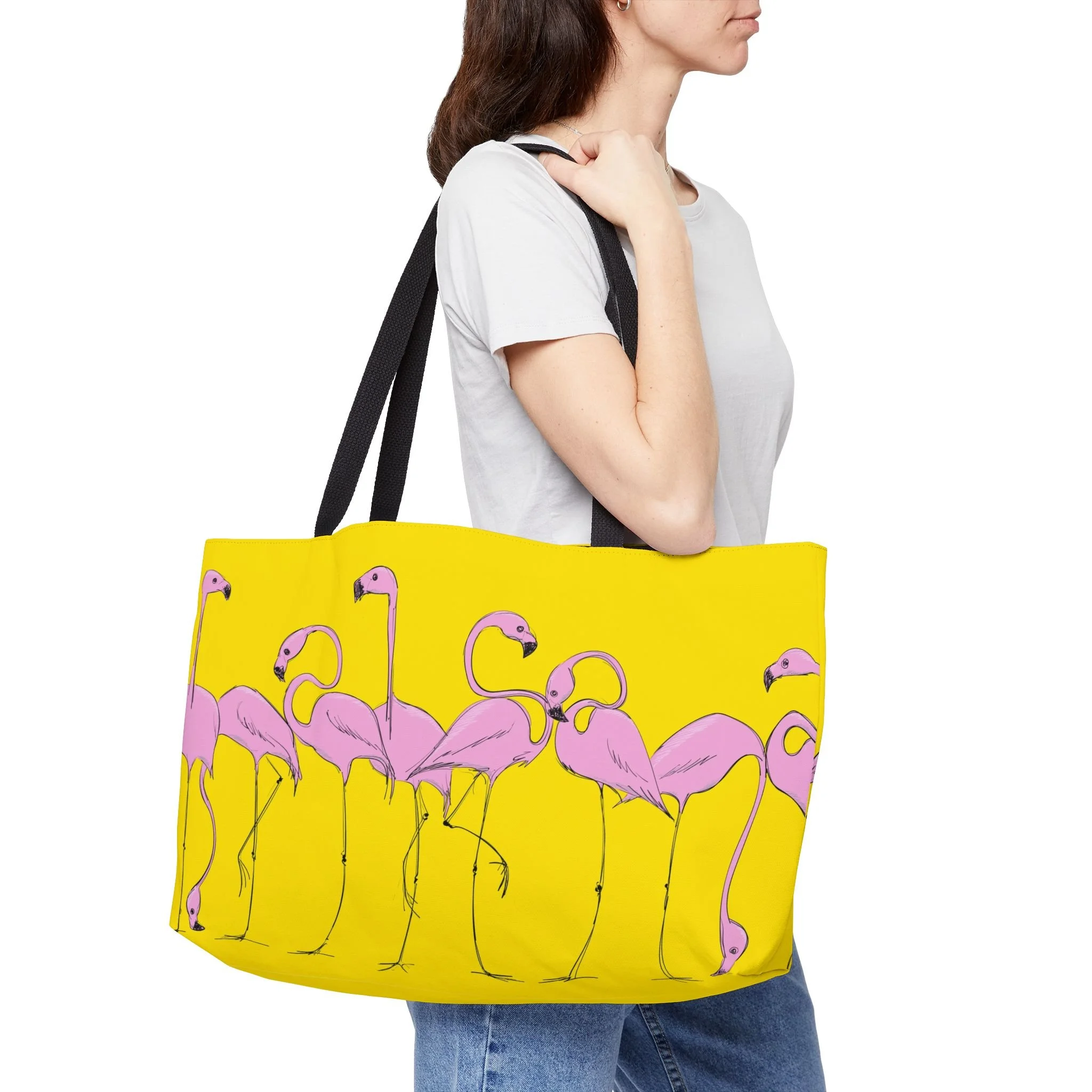 Flamingos - Elisabeth Maurland - Weekender Tote Context 2.png