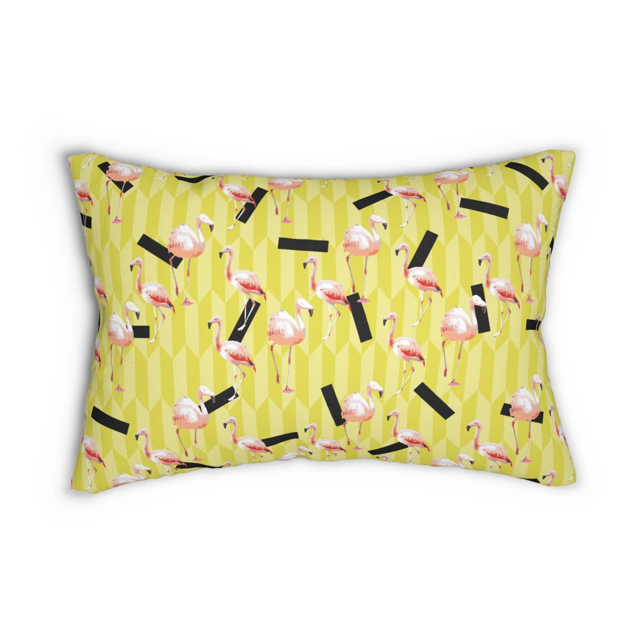 Lemon Flamingos - Lumbar Pillow.png