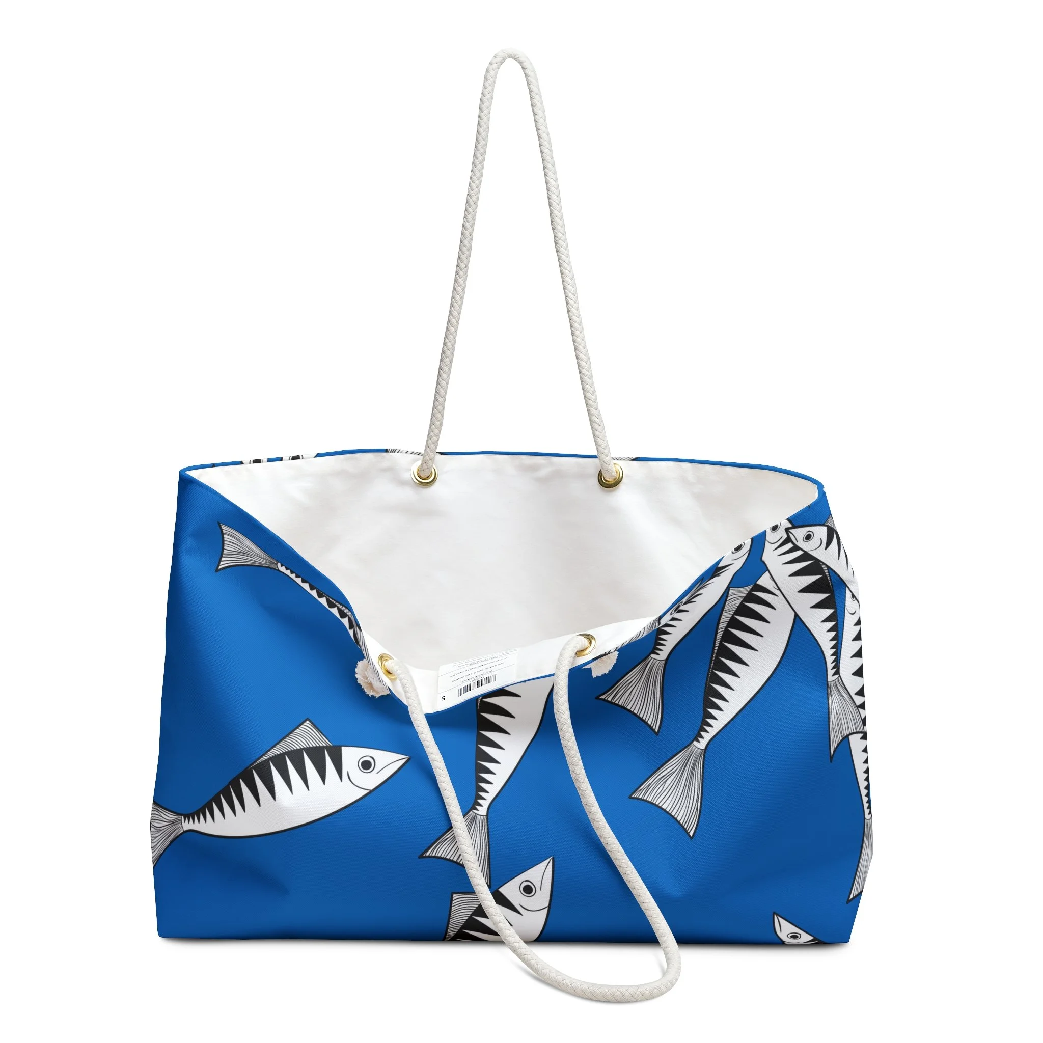 Crowding Mackerel - Elisabeth Maurland - Weekender Rope Tote Open.png