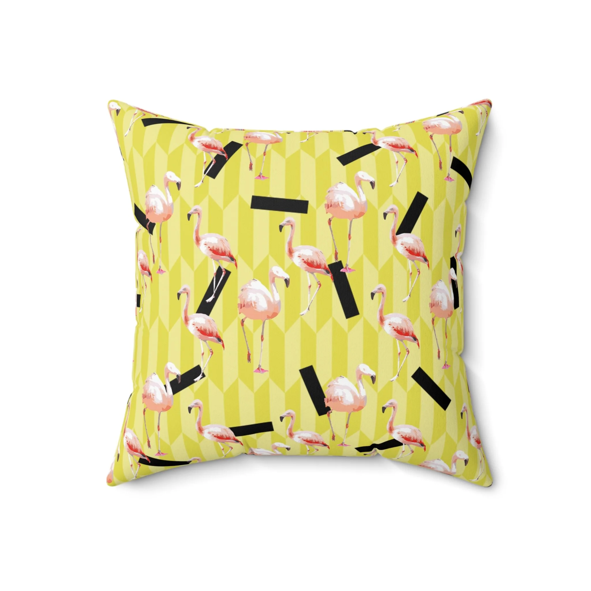 Lemon Flamingos - Throw Pillow Front.png