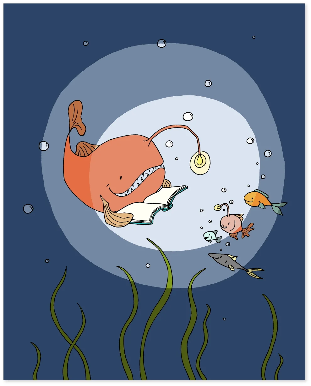 Under the Sea Nursery Art - Angler Fish Bedtime Story