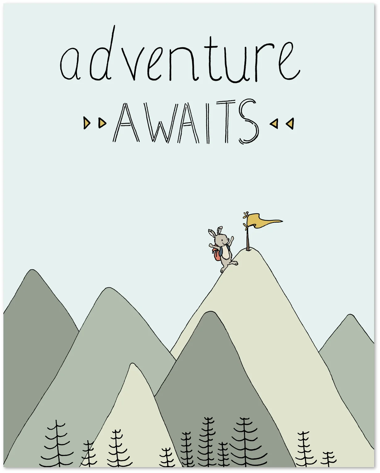 Woodland Nursery Art - Adventure Awaits - by Sweet Melody Designs